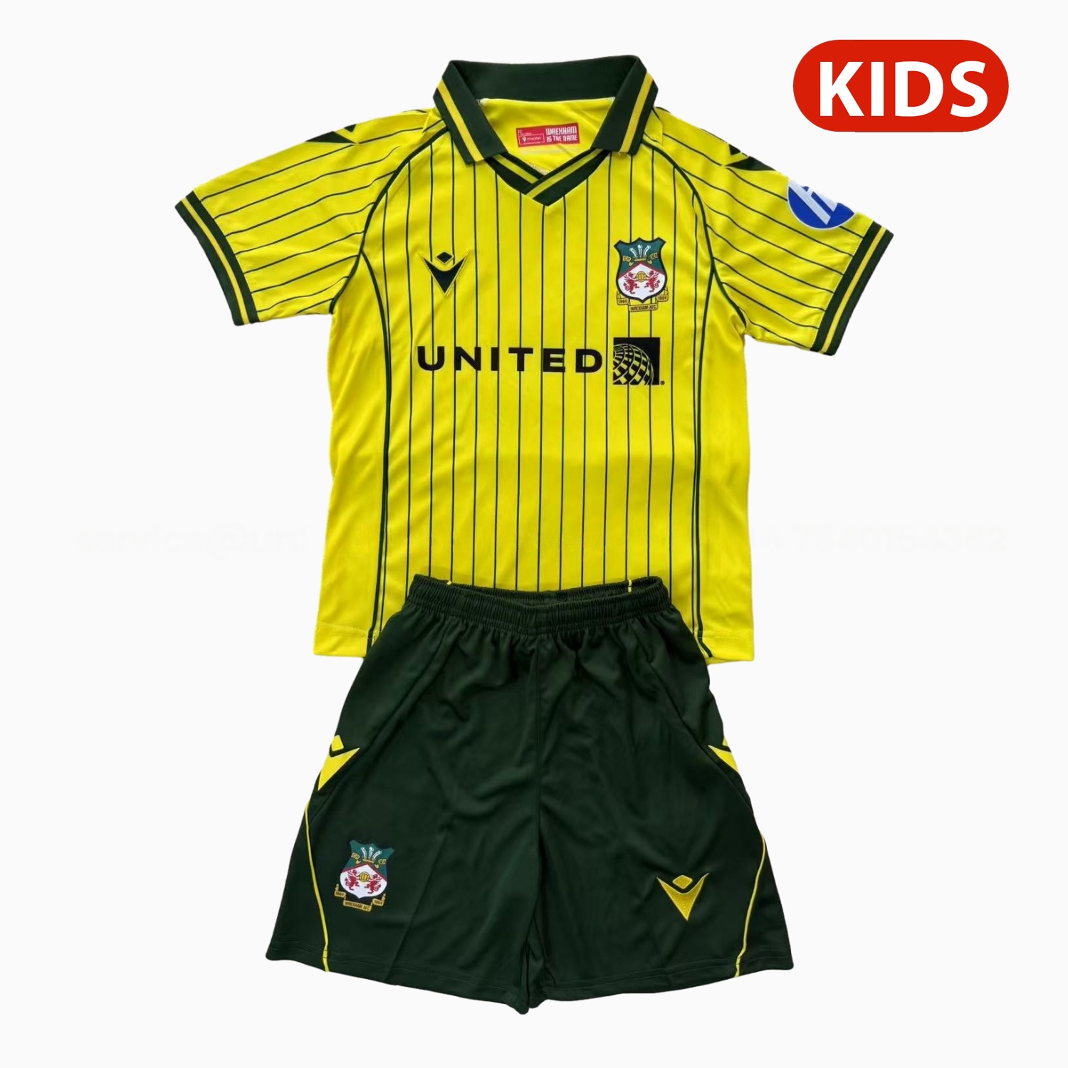 Wrexham 25-26 Away Kids Kit - Unitedfutballjersey