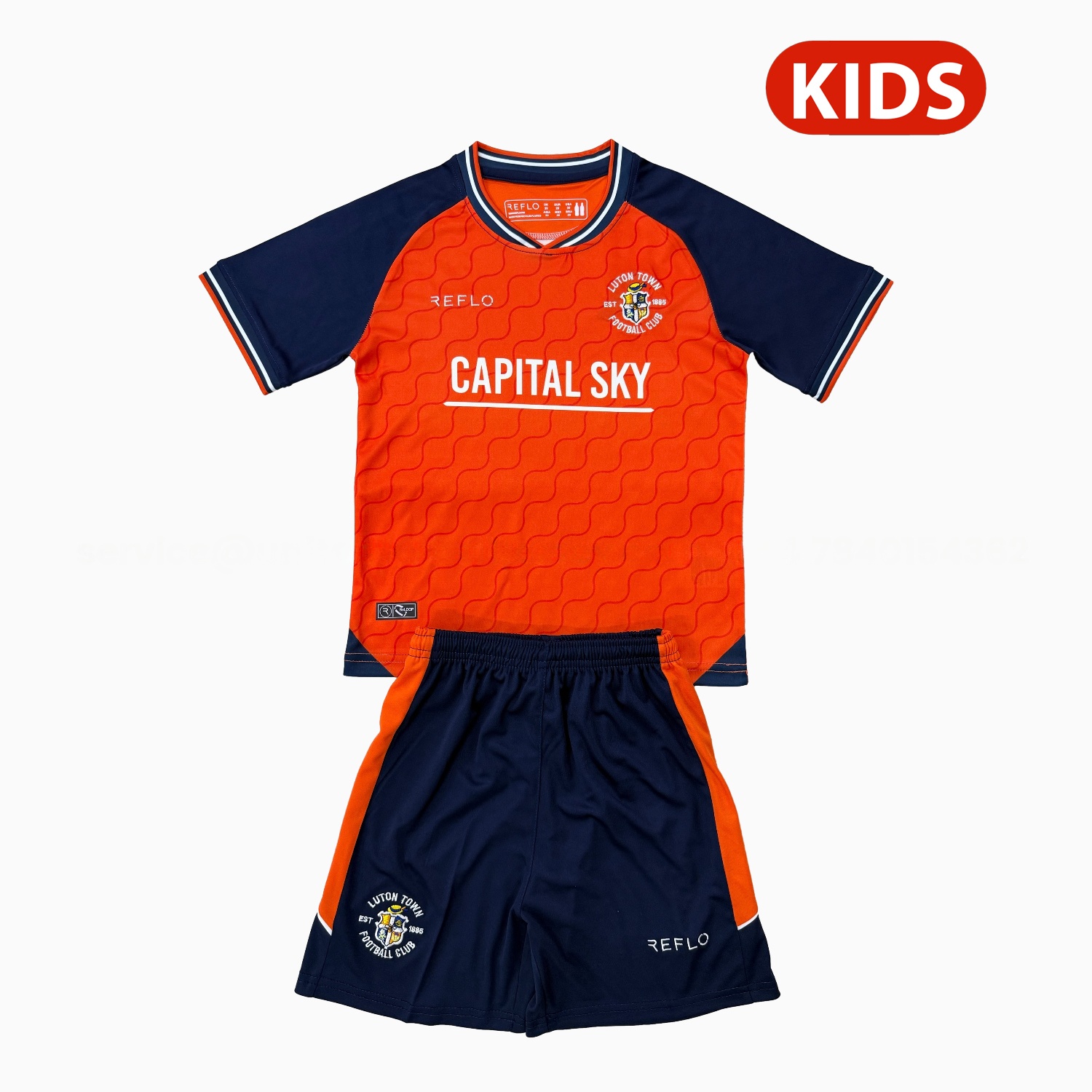 Luton Town 25-26 Home Kids Kit - Unitedfutballjersey