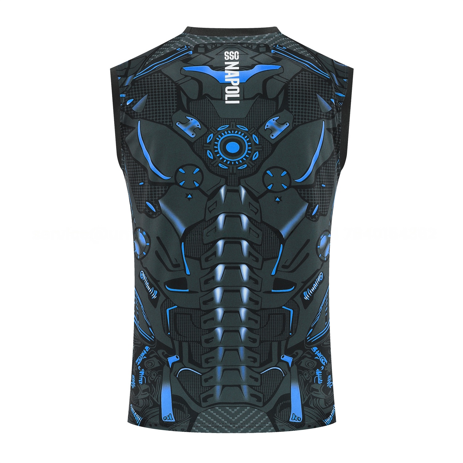 Napoli 25-26 Vest Training Set - Black Mecha Vest & Black Shorts - Unitedfutballjersey