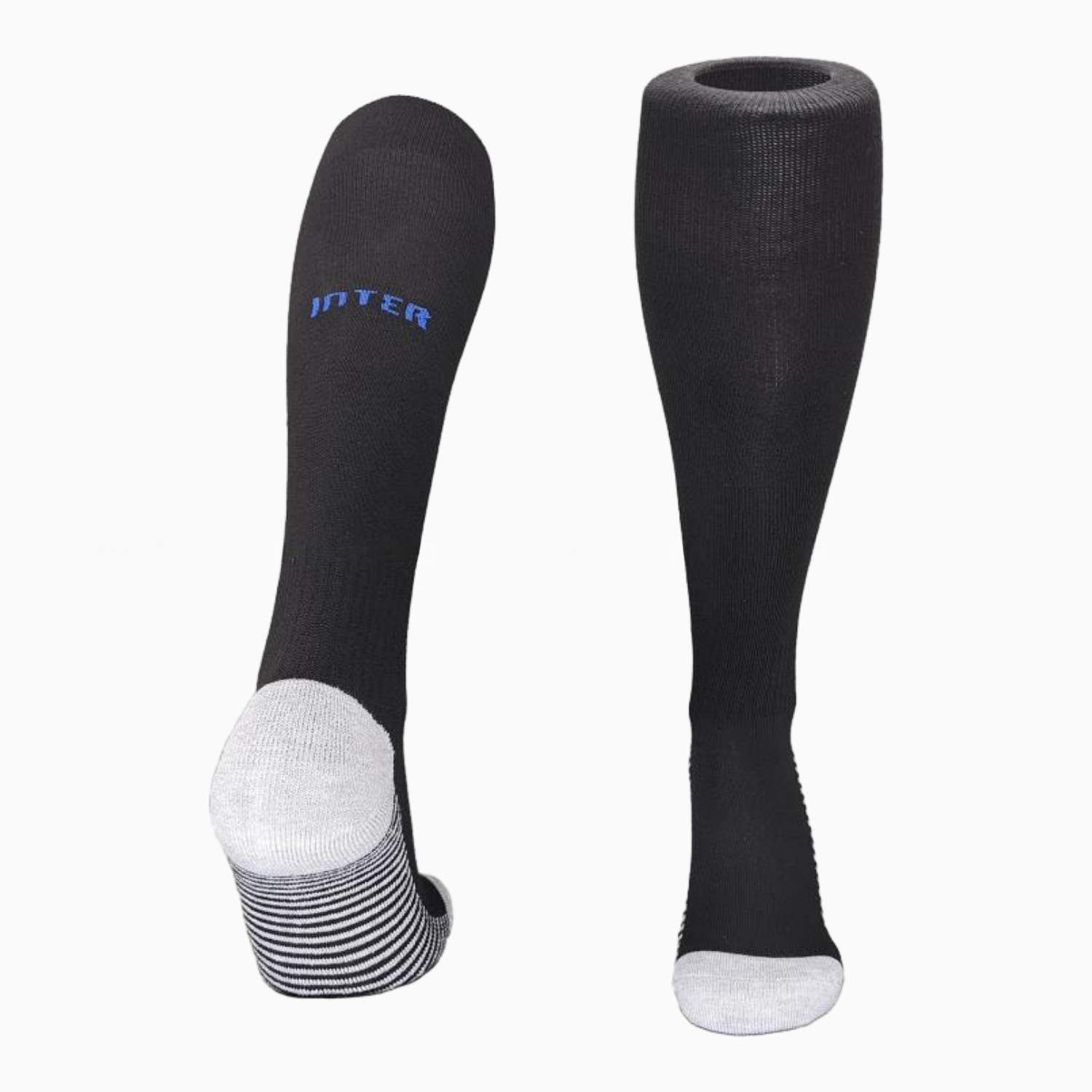 Inter Milan 25-26 Home Socks - Black & Blue Logo - Unitedfutballjersey