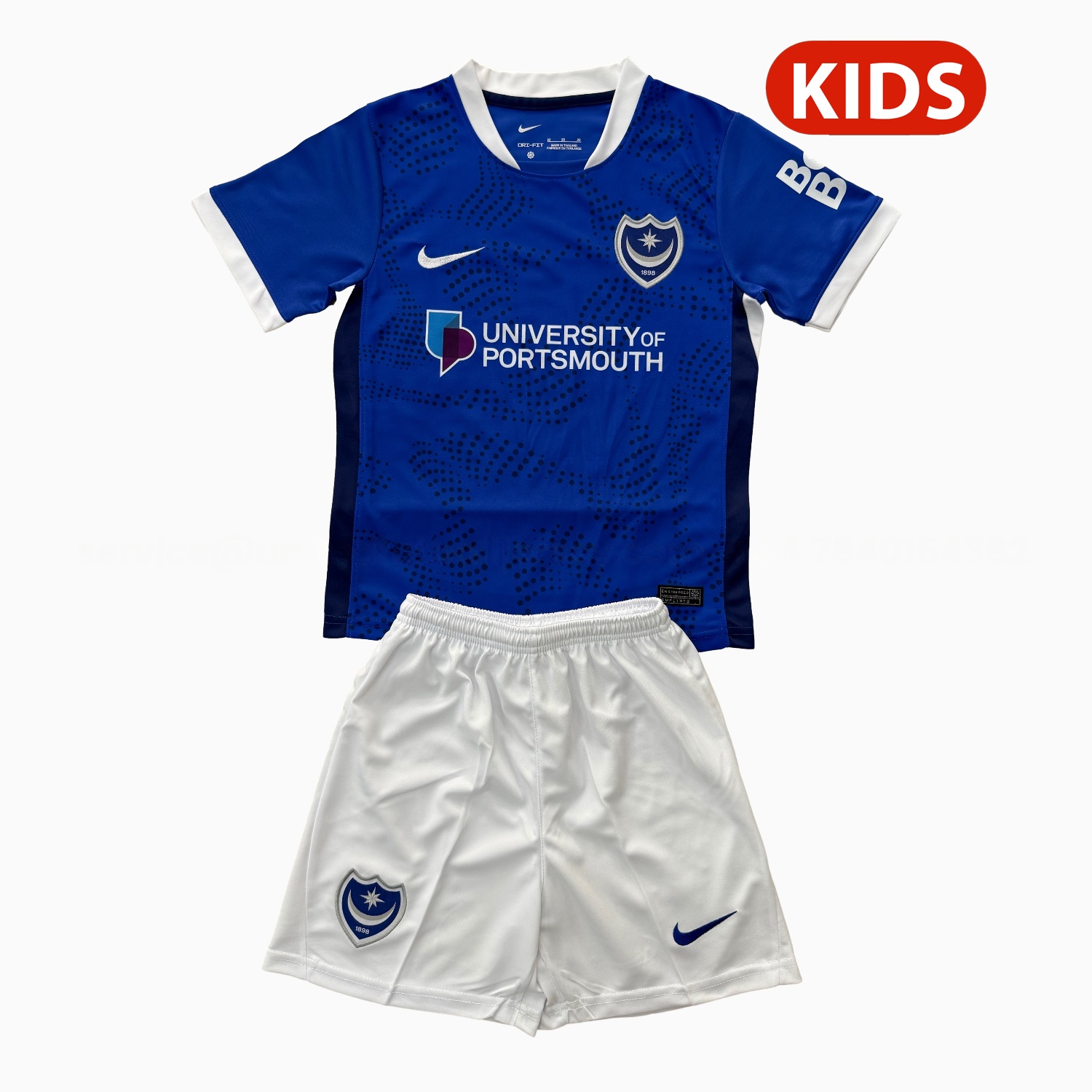 Portsmouth 25-26 Home Kids Kit - Unitedfutballjersey
