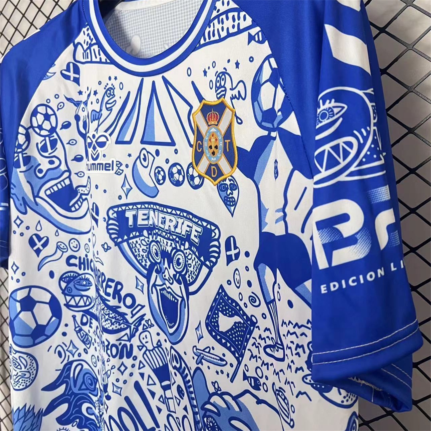 Tenerife 25-26 Blue Graffiti Special Edition Jersey - Fans Version - Unitedfutballjersey