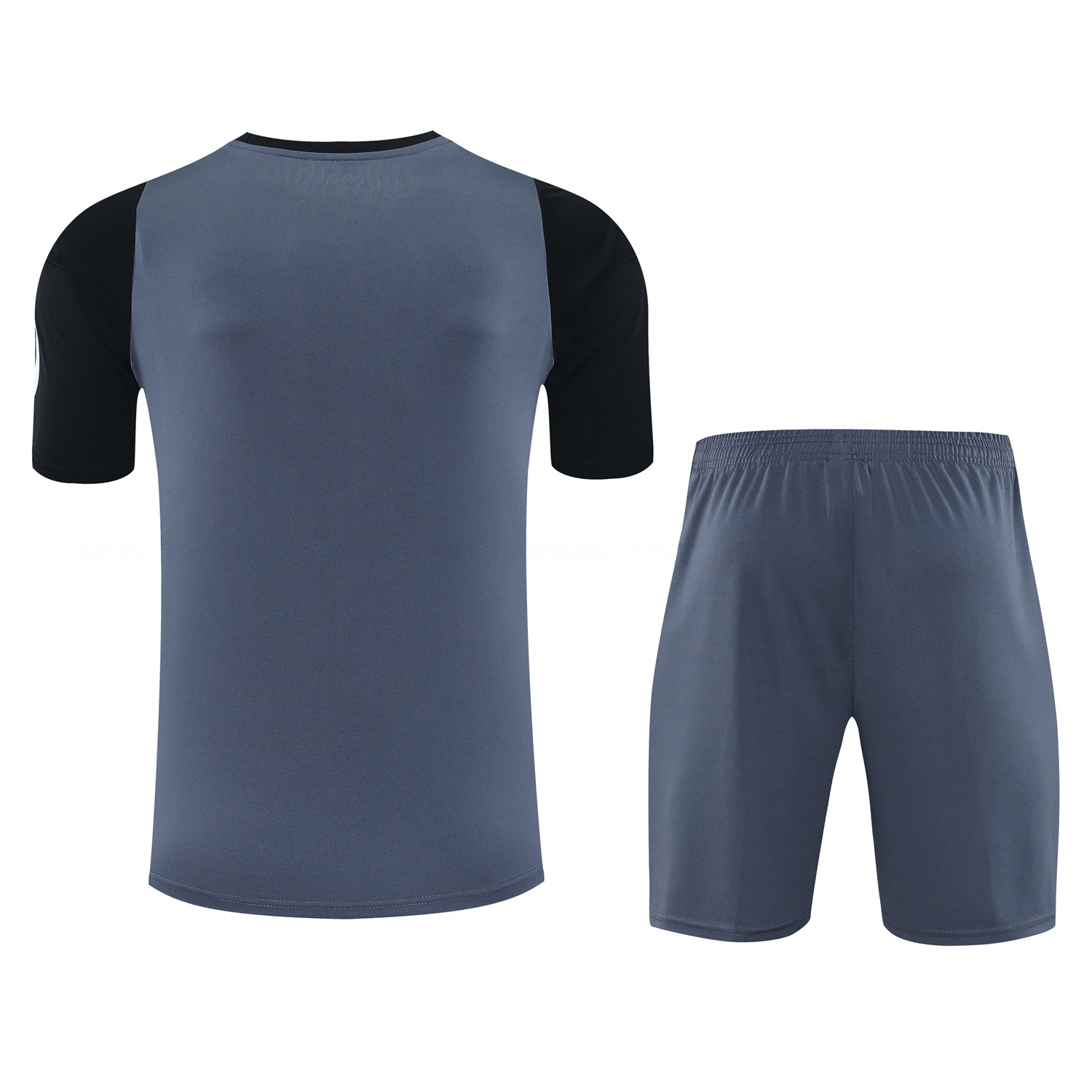Real Madrid 25-26 Short-Sleeve Training Set - Deep Gray Top & Gray Shorts - Unitedfutballjersey