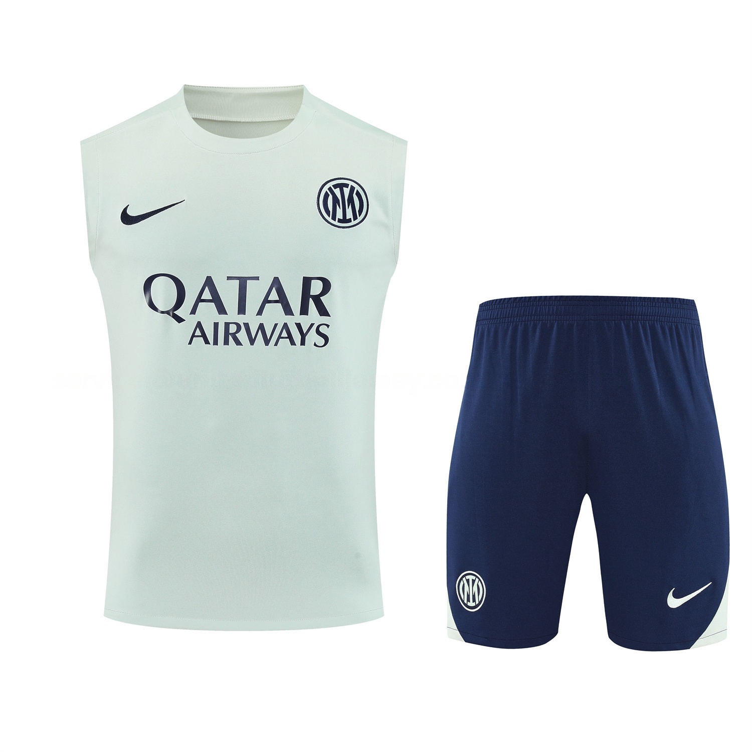 Inter Milan 25-26 Vest Training Set - White Vest & Blue Shorts - Unitedfutballjersey