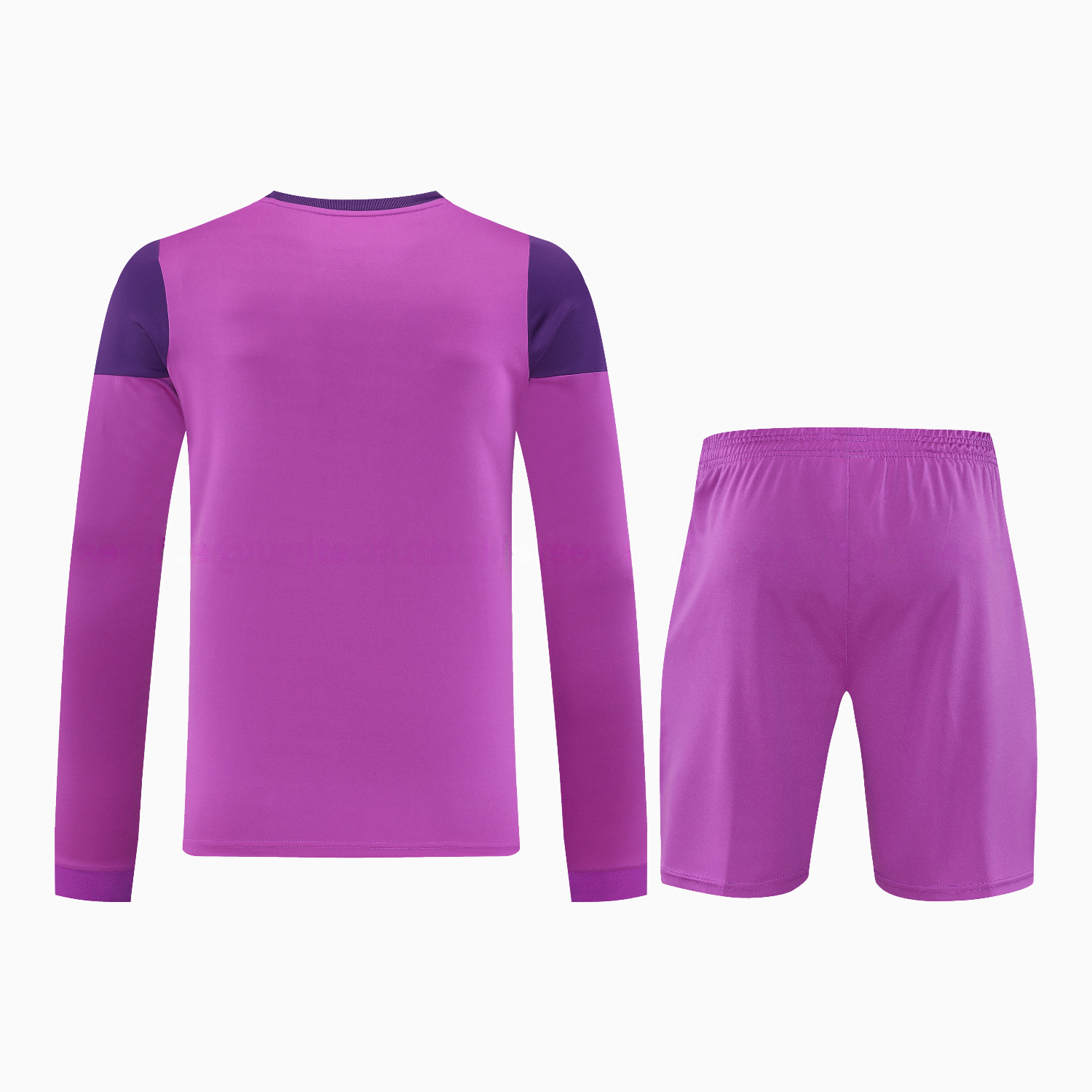 Real Madrid 25-26 Longt-Sleeve Training Set - Purple Top & Purple Shorts - Unitedfutballjersey