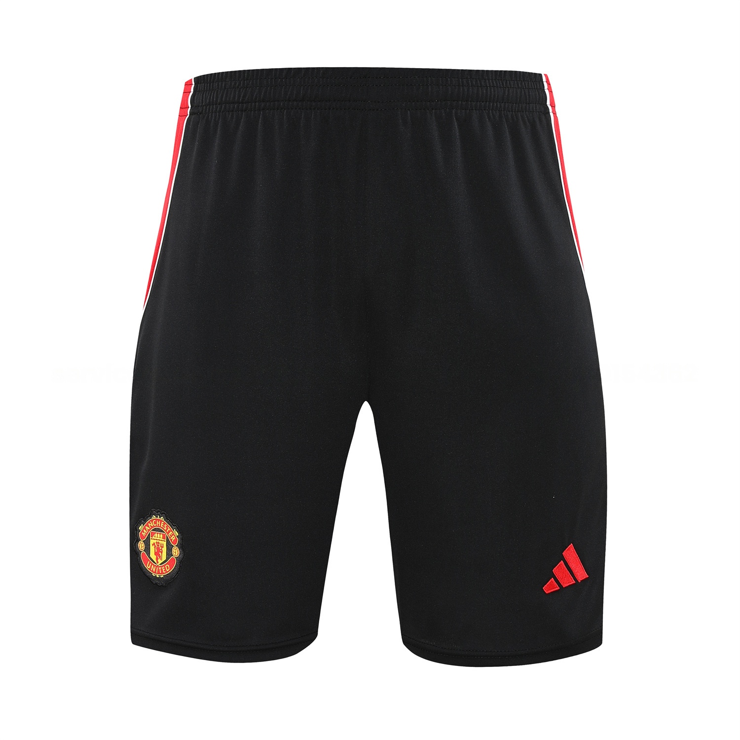 Manchester United 25-26 Vest Training Set - Red Edge White Vest & Black Shorts - Unitedfutballjersey