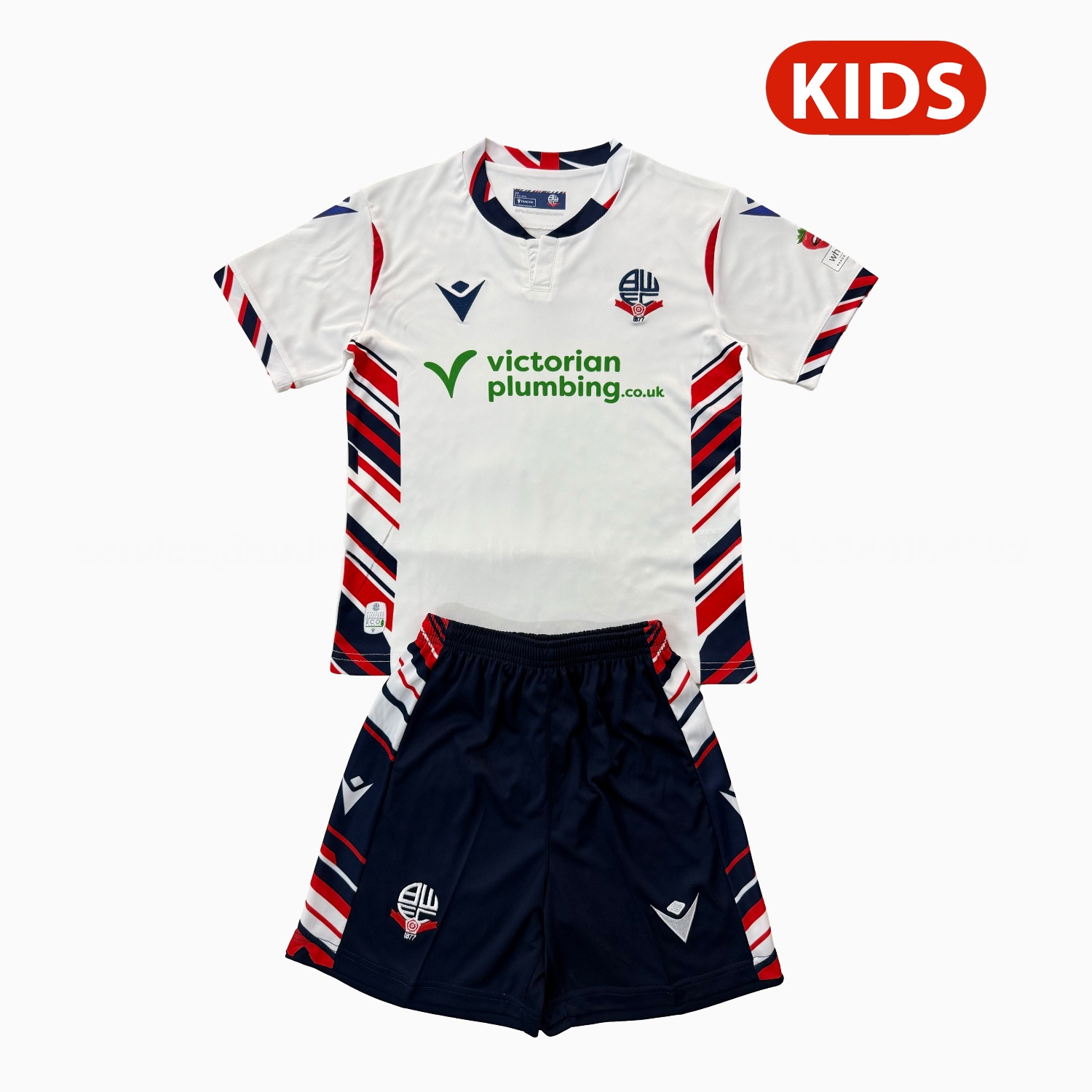 Bolton Wanderers 25-26 Home Kids Kit - Unitedfutballjersey