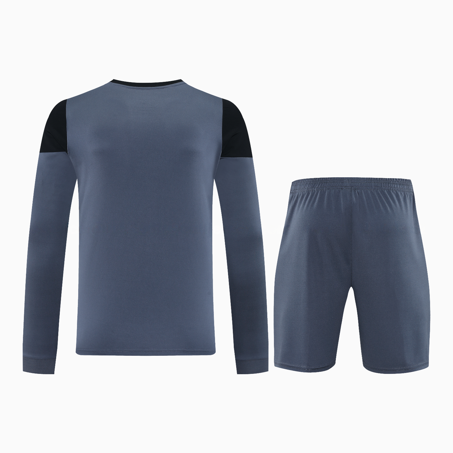 Real Madrid 25-26 Long-Sleeve Training Set - Deep Gray Top & Gray Shorts - Unitedfutballjersey
