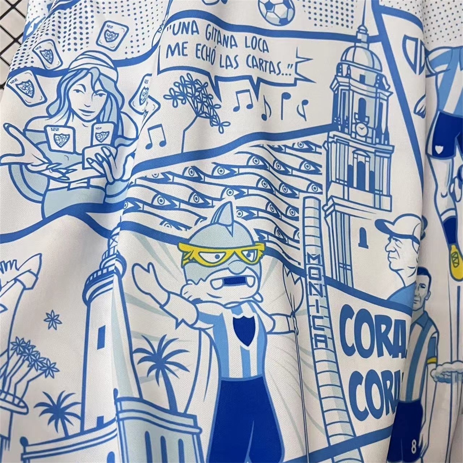 Malaga 25-26 Blue Graffiti Special Edition Jersey - Fans Version - Unitedfutballjersey