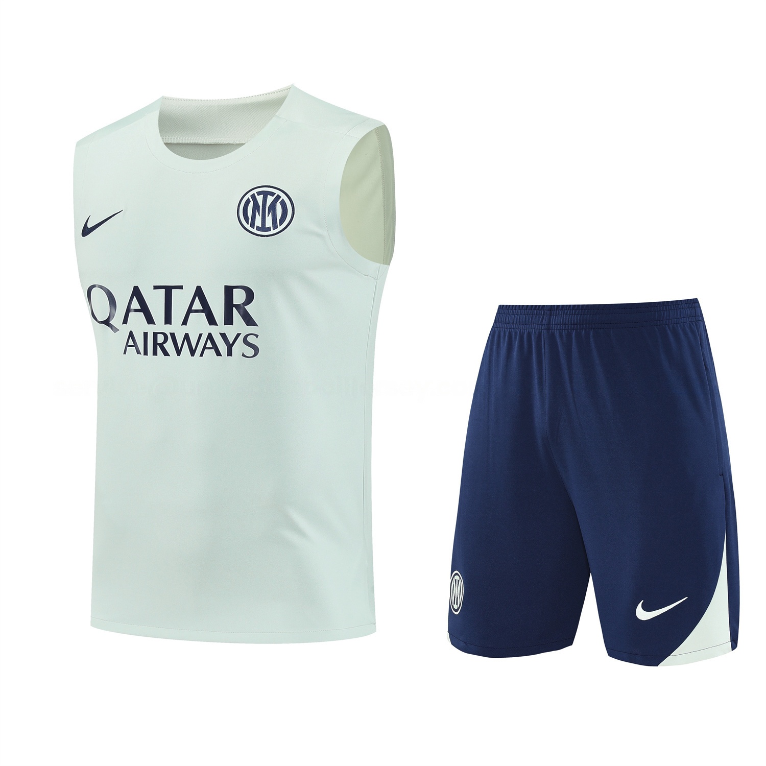 Inter Milan 25-26 Vest Training Set - White Vest & Blue Shorts - Unitedfutballjersey