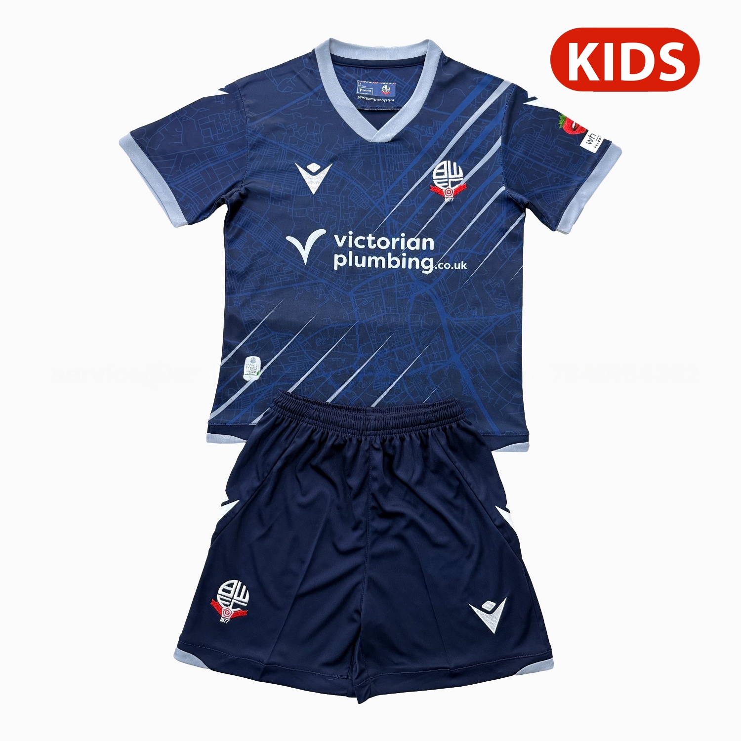 Bolton Wanderers 25-26 Away Kids Kit - Unitedfutballjersey