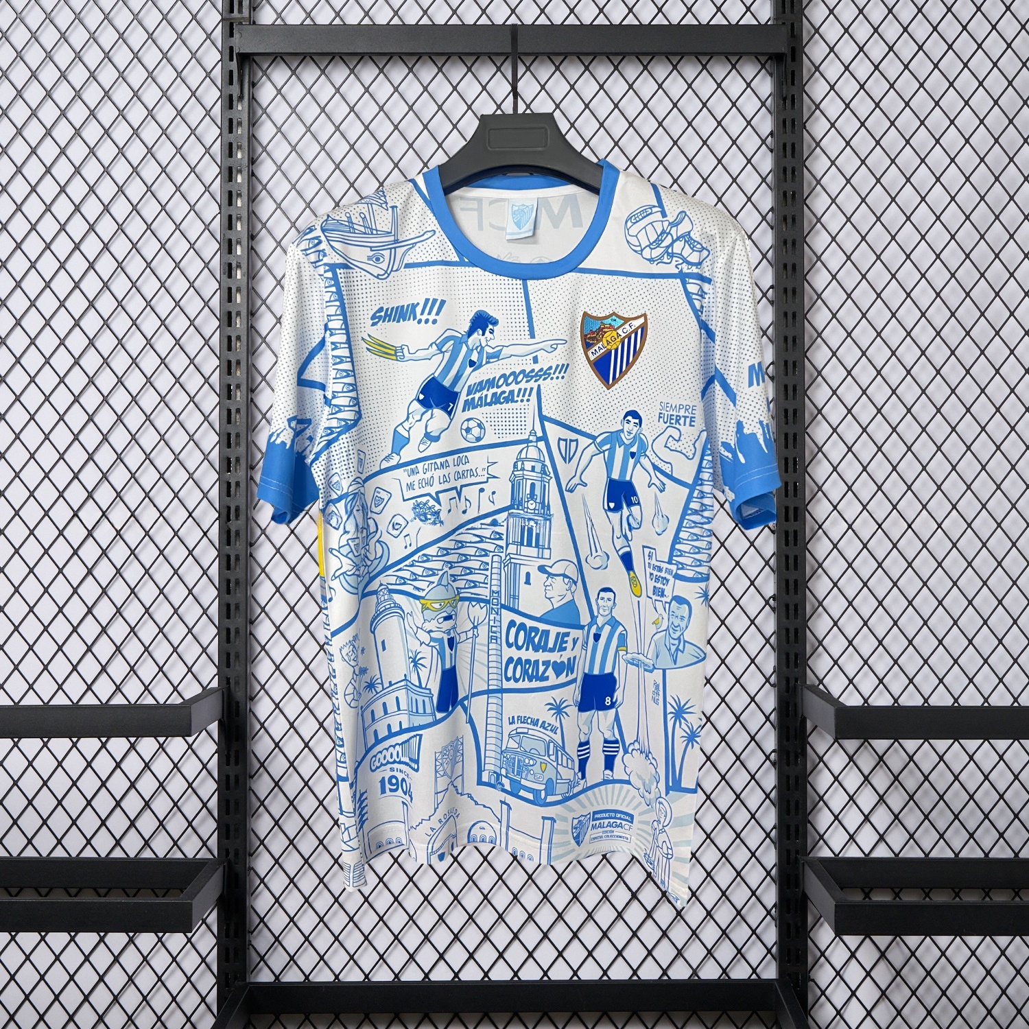Malaga 25-26 Blue Graffiti Special Edition Jersey - Fans Version - Unitedfutballjersey