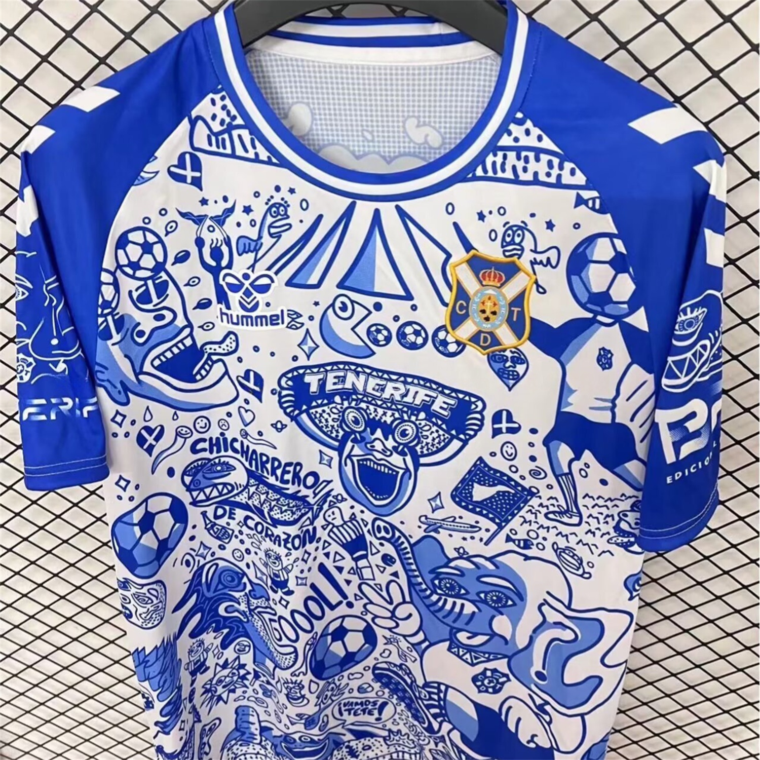 Tenerife 25-26 Blue Graffiti Special Edition Jersey - Fans Version - Unitedfutballjersey