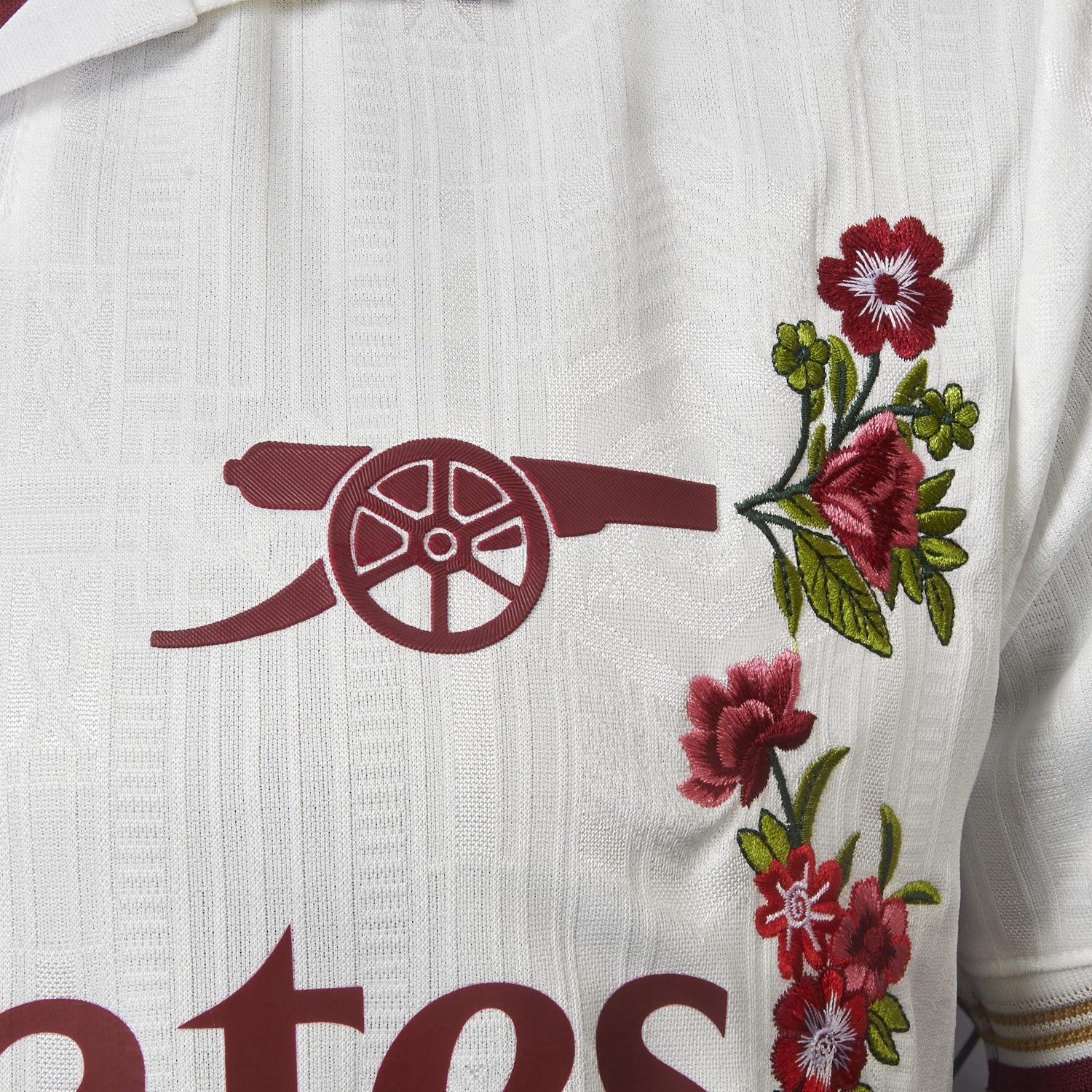 【Embroidered Flower Version】Arsenal 25-26 Third White Jersey - Player Version - Unitedfutballjersey