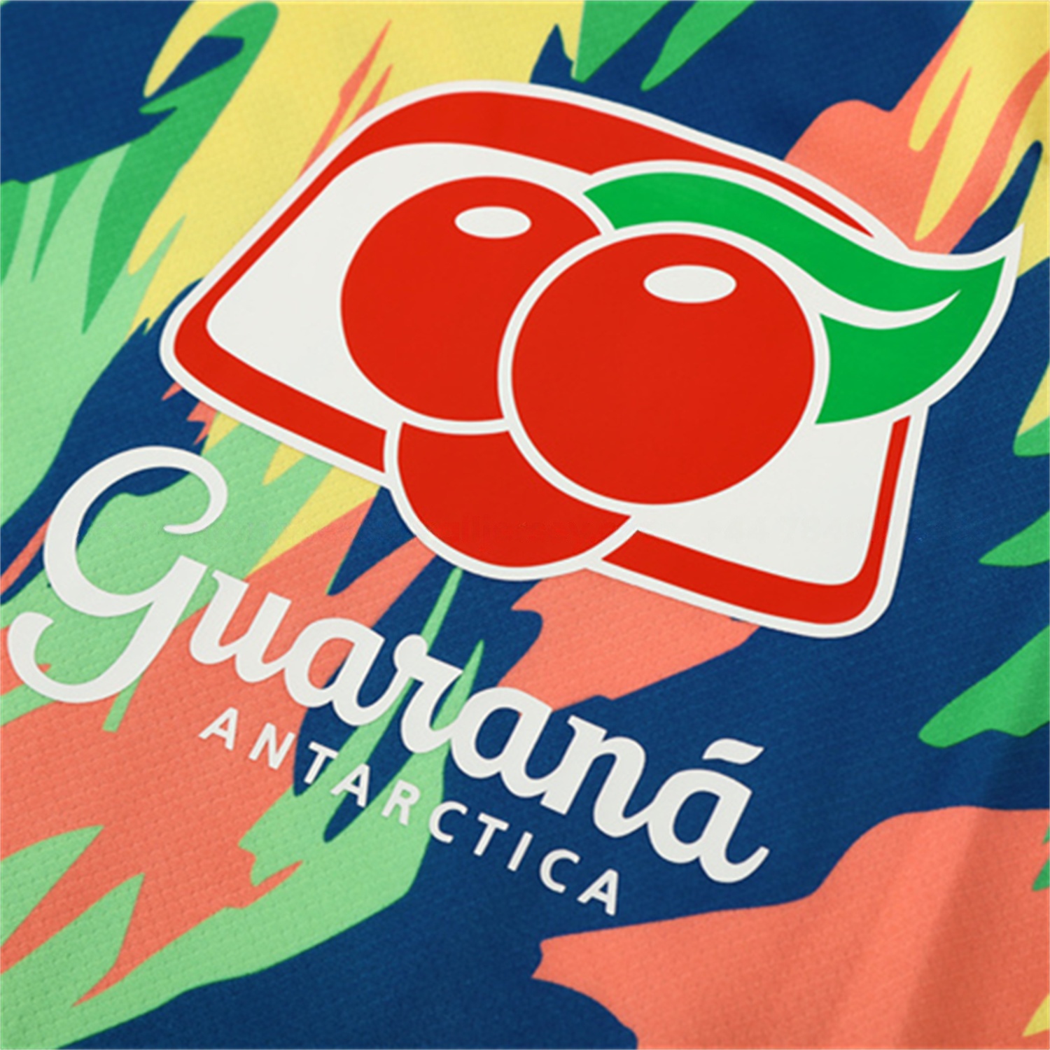 Brazil 25-26 Kids Short-Sleeve Training Set - Blue Green Camouflage Top & Blue Shorts - Unitedfutballjersey