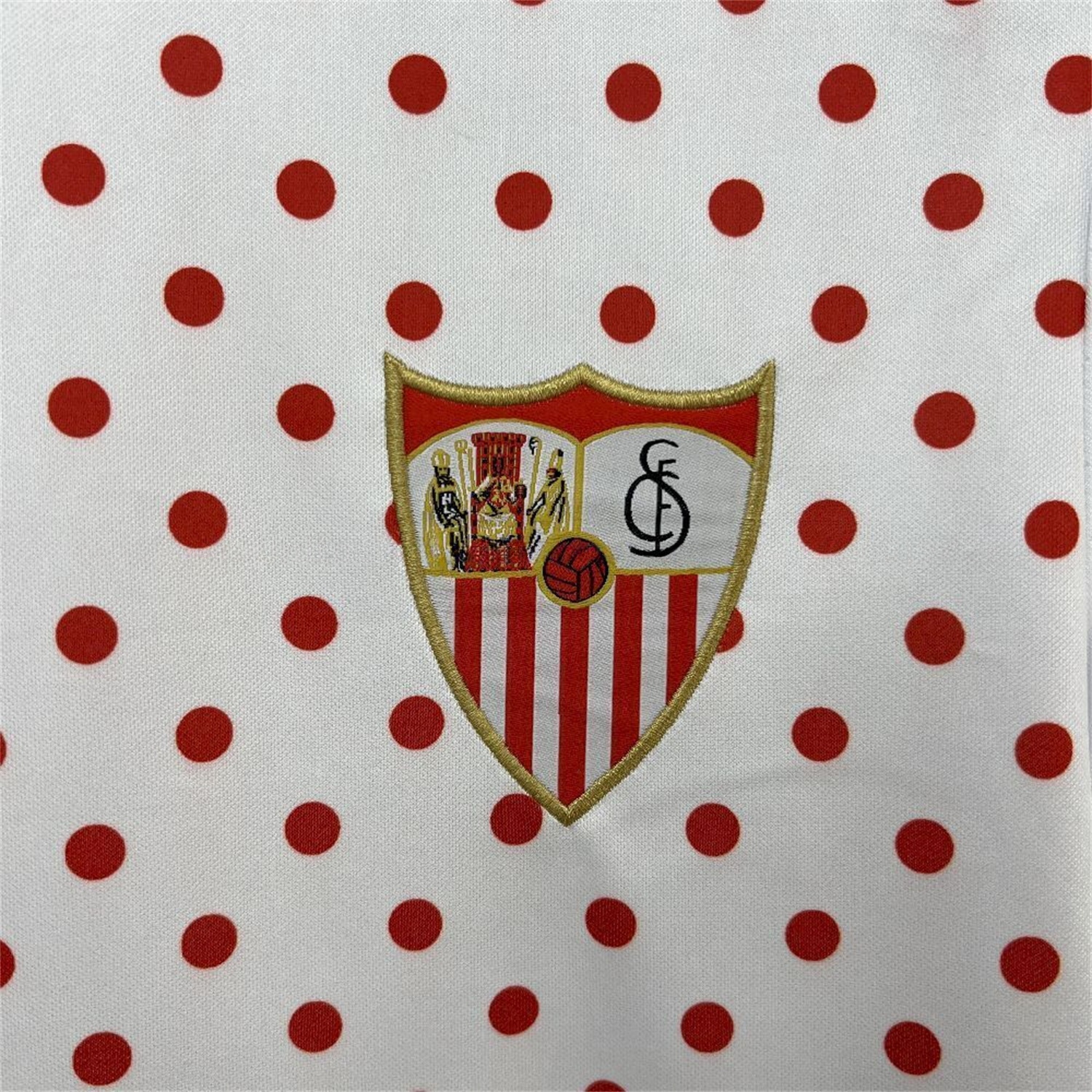 Sevilla 25-26 Red Points White Training Jersey - Fans Version - Unitedfutballjersey