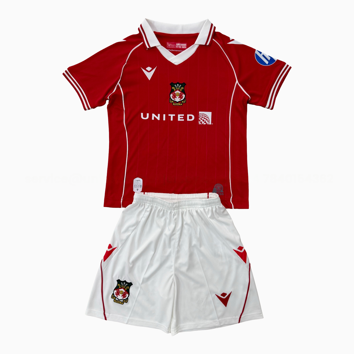 Wrexham 25-26 Red Home Kids Kit - Unitedfutballjersey