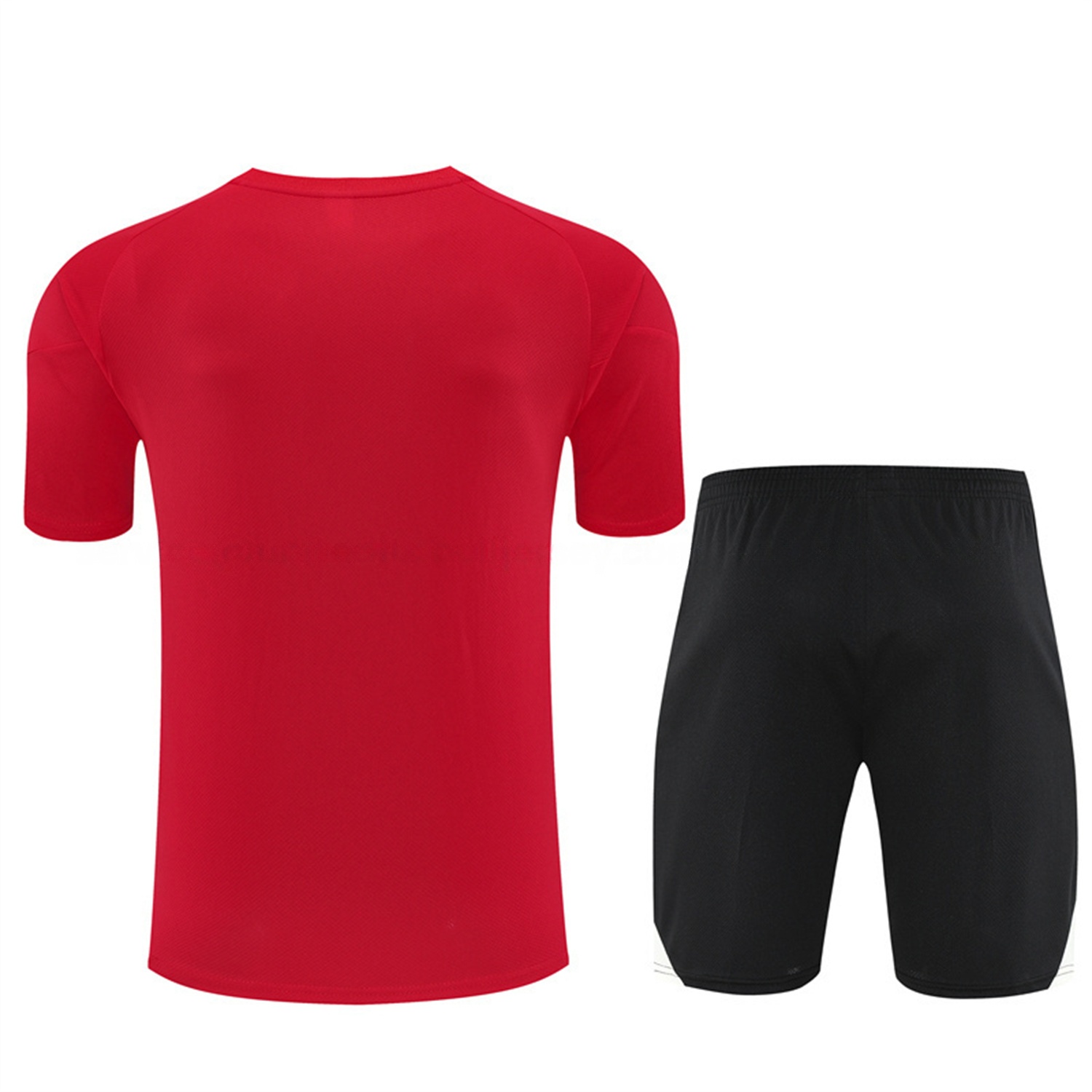 Arsenal 25-26 Kids Short-Sleeve Training Set - Red Top & Black Shorts - Unitedfutballjersey