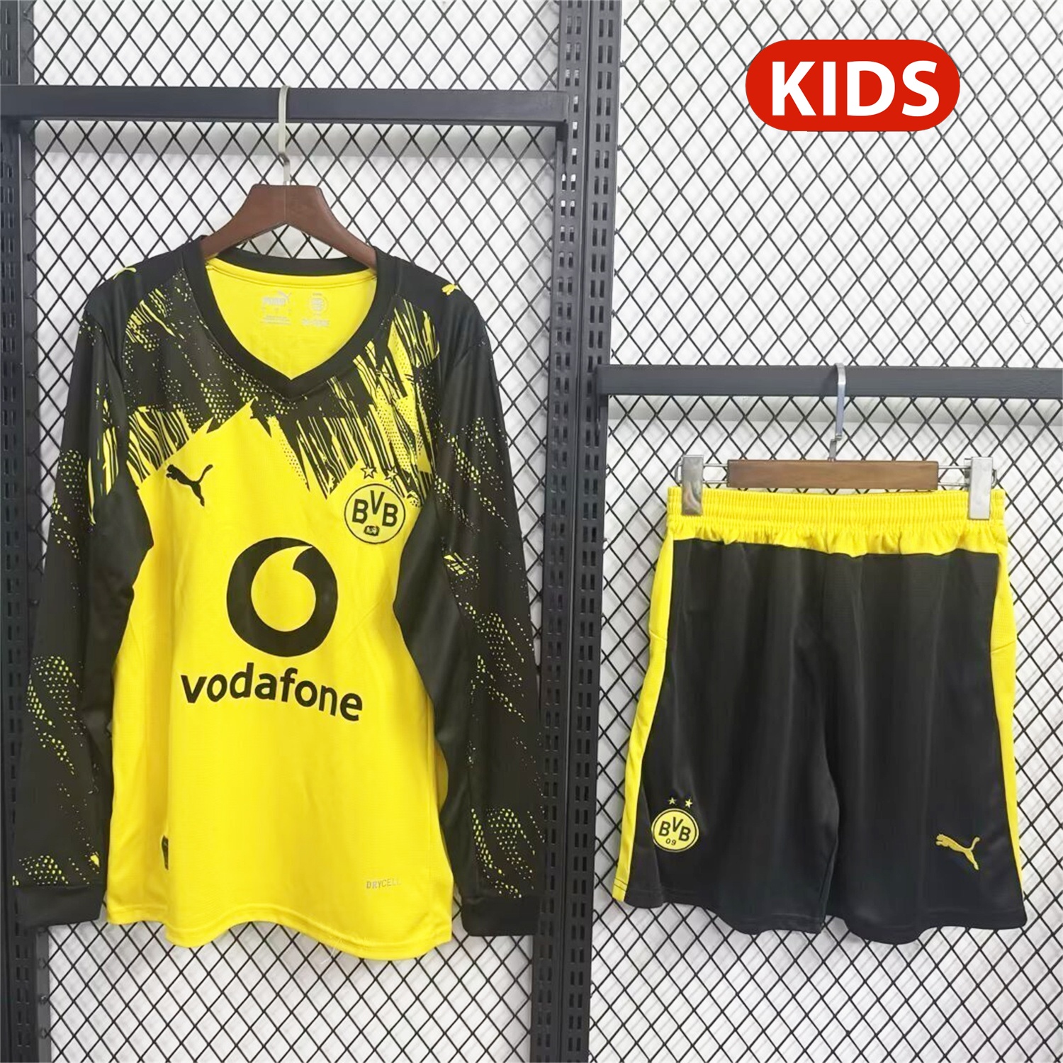 Dortmund 25-26 Home Long Sleeves Kids Kit - Unitedfutballjersey