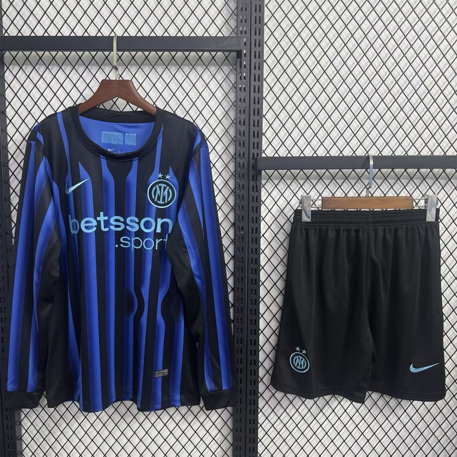 Inter Milan 25-26 Home Long Sleeves Kids Kit - Unitedfutballjersey