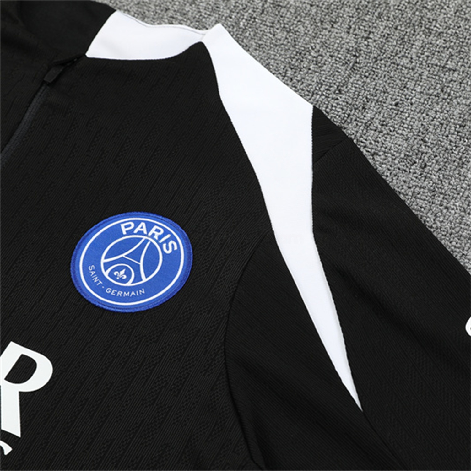 Paris Saint-Germain PSG 25-26 Long Sleeve Training Set - Player Version - Black Top and Black Pants - Unitedfutballjersey