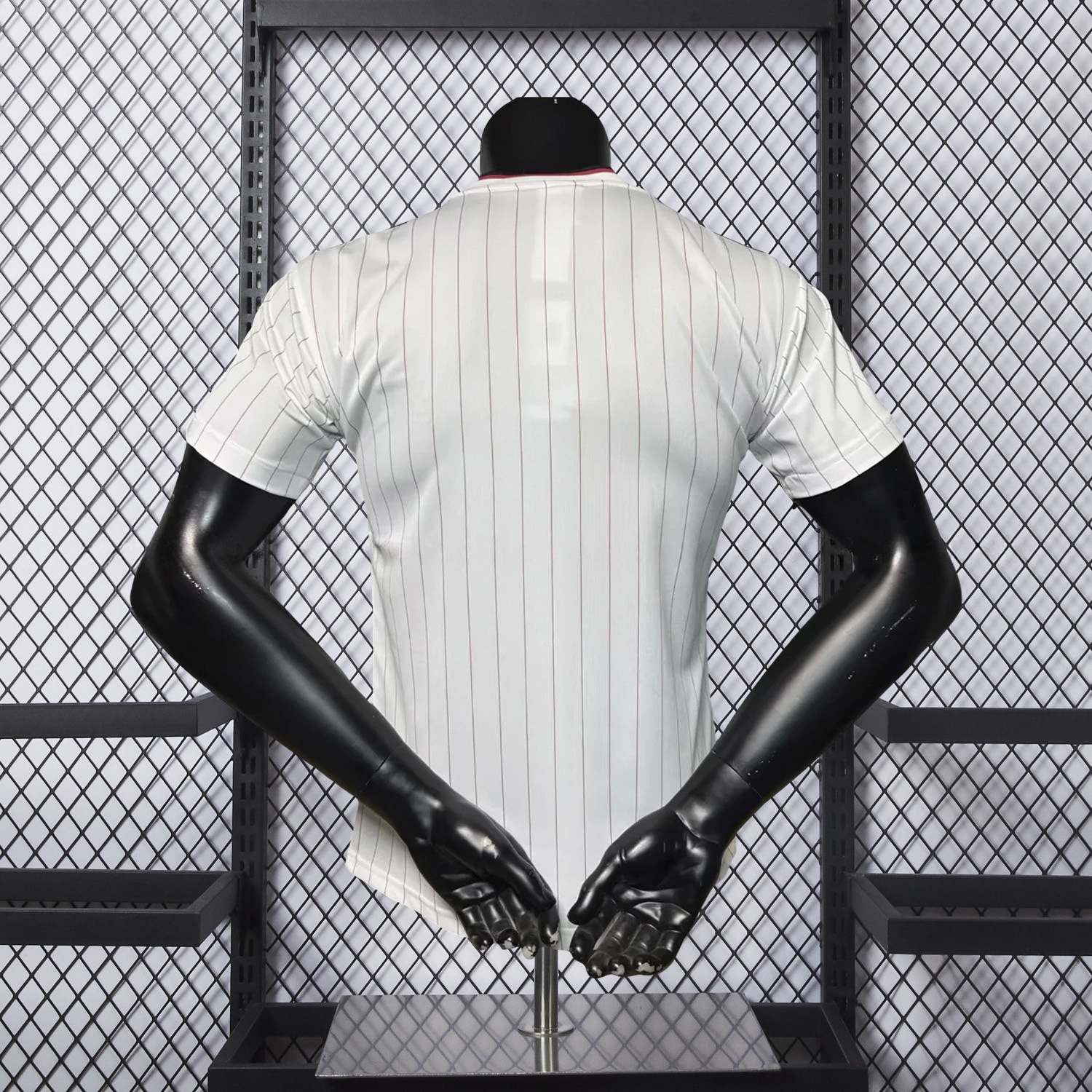 Manchester United 25-26 Trefoil Red Lines White Travel Jersey - Player Version - Unitedfutballjersey