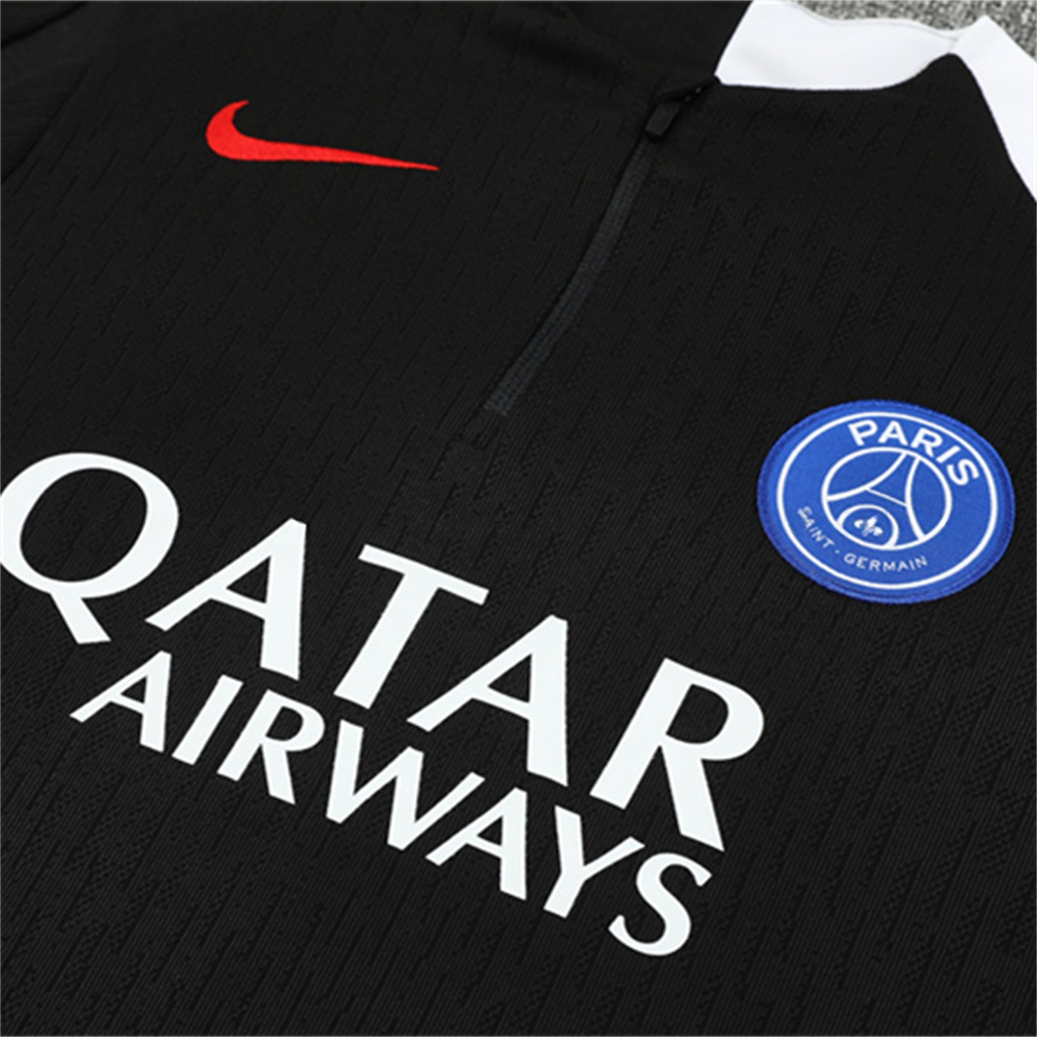 Paris Saint-Germain PSG 25-26 Kids Long Sleeve Training Set - Player Version - Black Top and Black Pants - Unitedfutballjersey