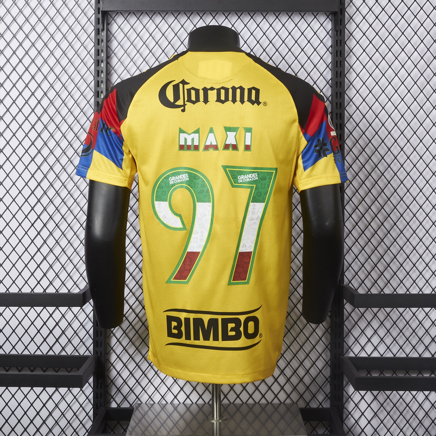 【Three-color Font】Club América 25-26 Home Yellow Jersey - Player Version - Unitedfutballjersey