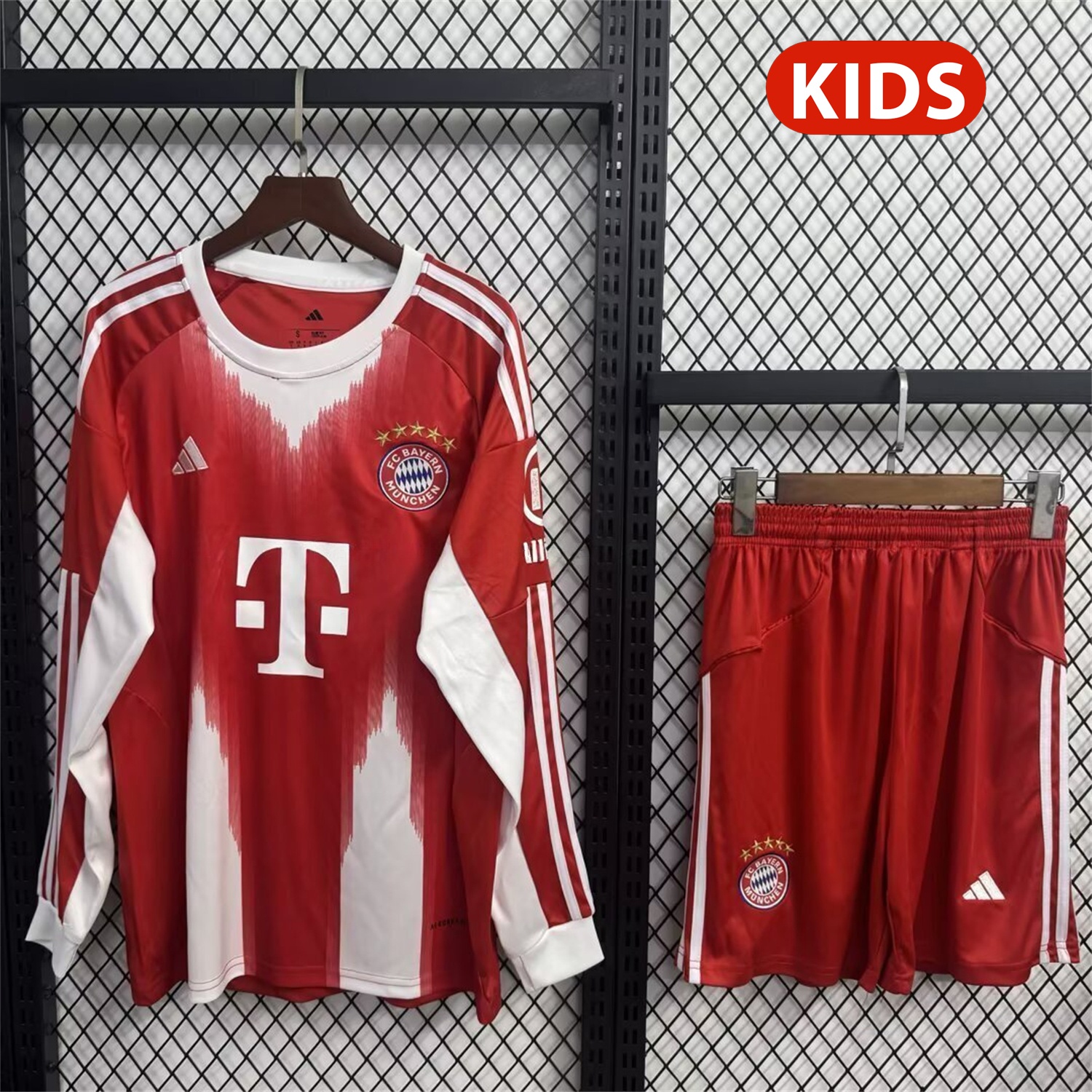 Bayern Munich 25-26 Home Long Sleeves Kids Kit - Unitedfutballjersey