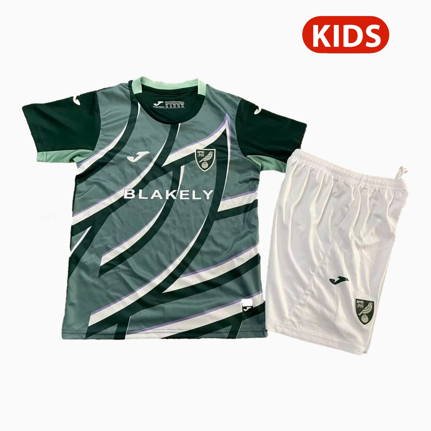 Norwich City 25-26 Away Kids Kit - Unitedfutballjersey