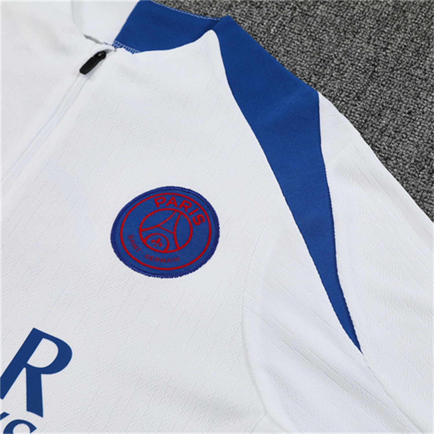 Paris Saint-Germain PSG 25-26 Long Sleeve Training Set - Player Version - White Top and Black Pants - Unitedfutballjersey
