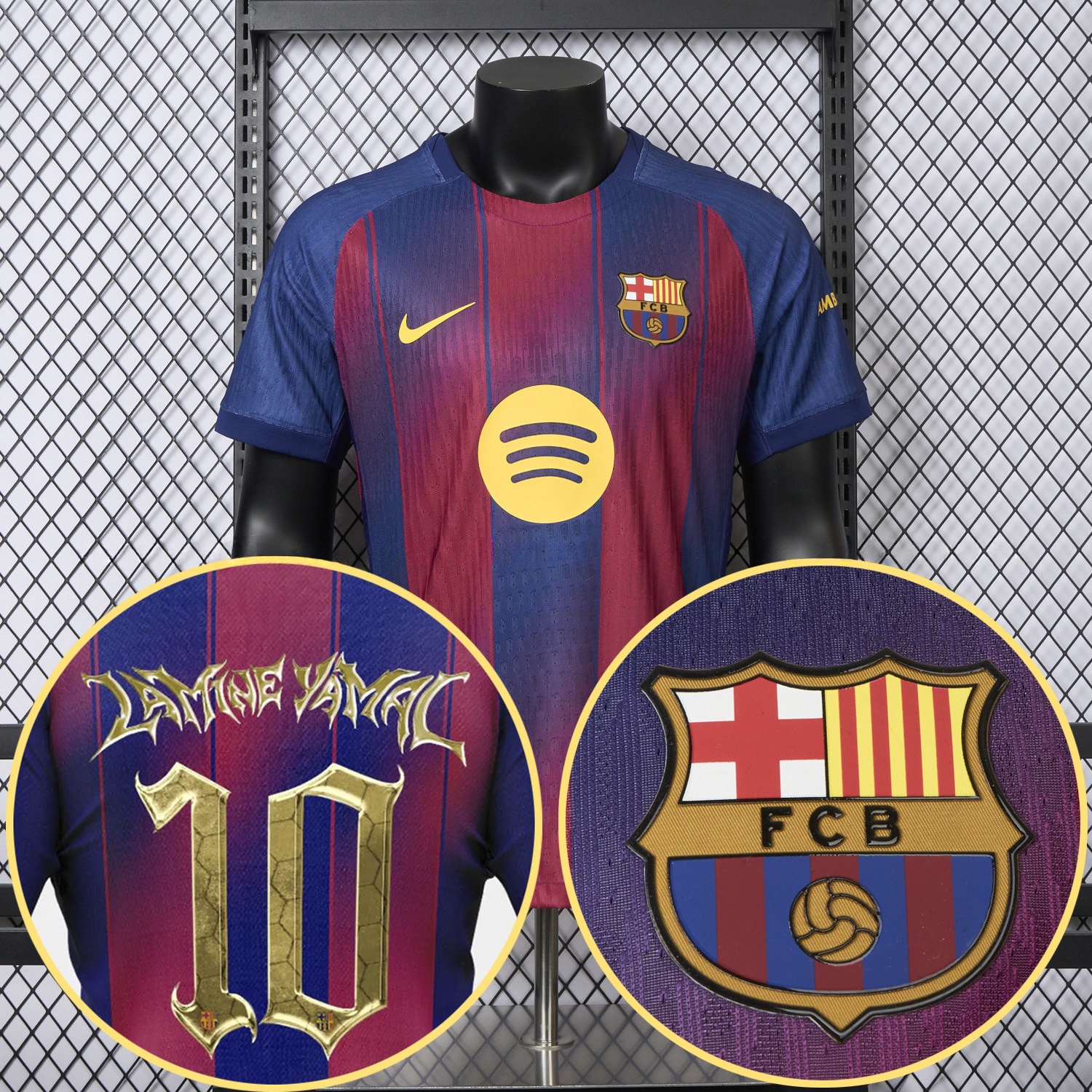 【Yamal Special Font】Barcelona 25-26 Home Jersey - Player Version - Unitedfutballjersey