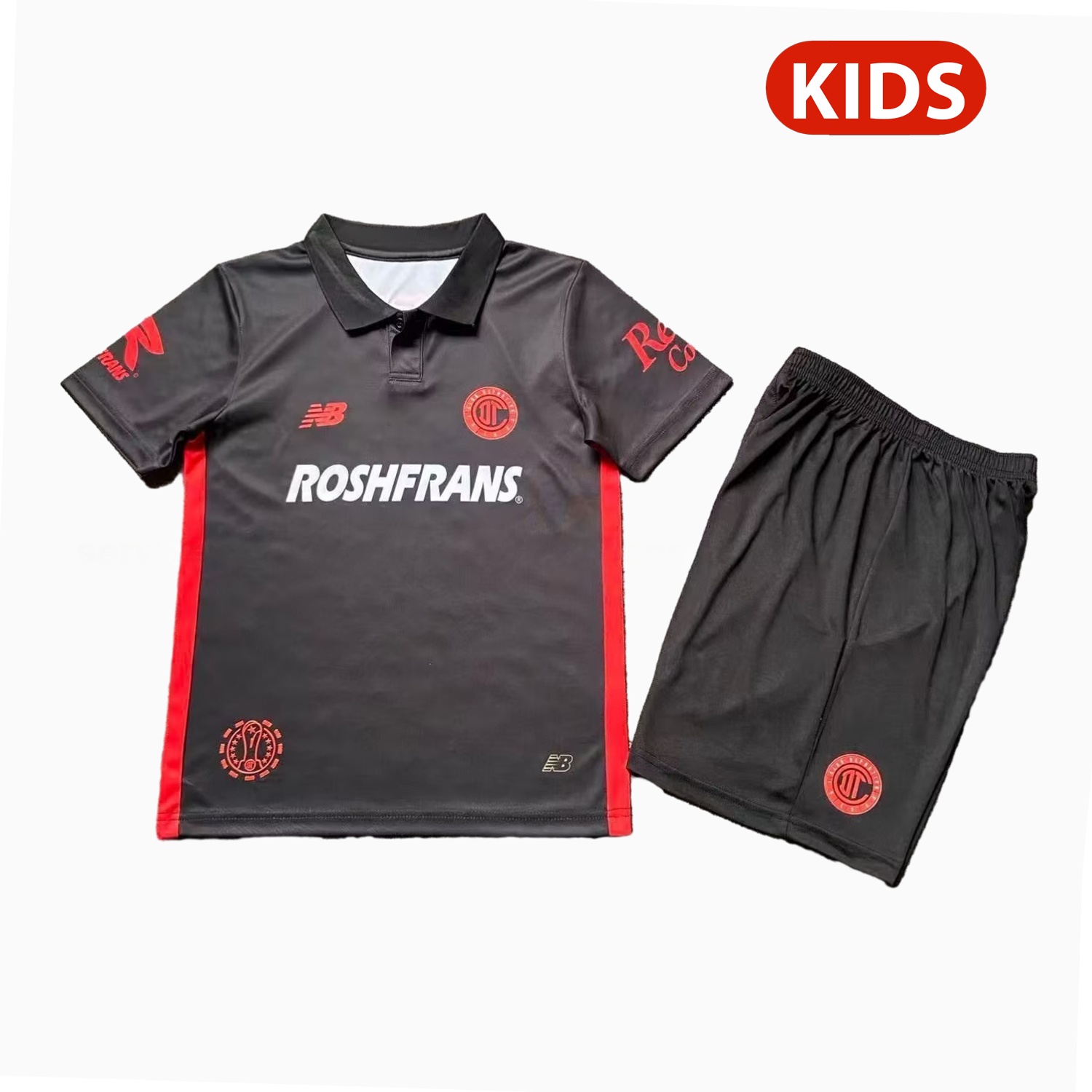 Toluca 25-26 Third Black Kids Kit - Unitedfutballjersey