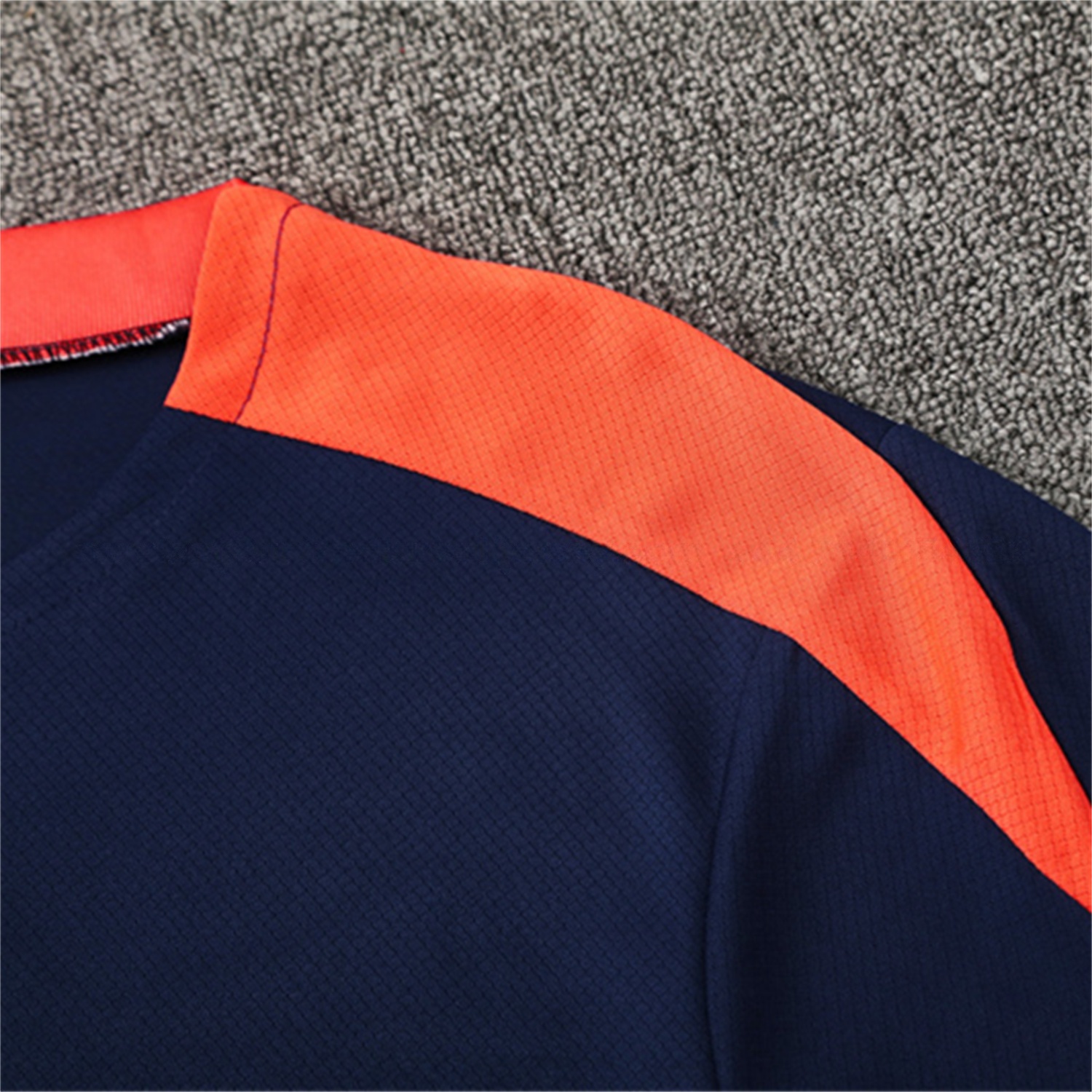 Barcelona 25-26 Kids Short-Sleeve Training Set - Royal Blue Top Orange Sponsor & Royal Blue Shorts - Unitedfutballjersey