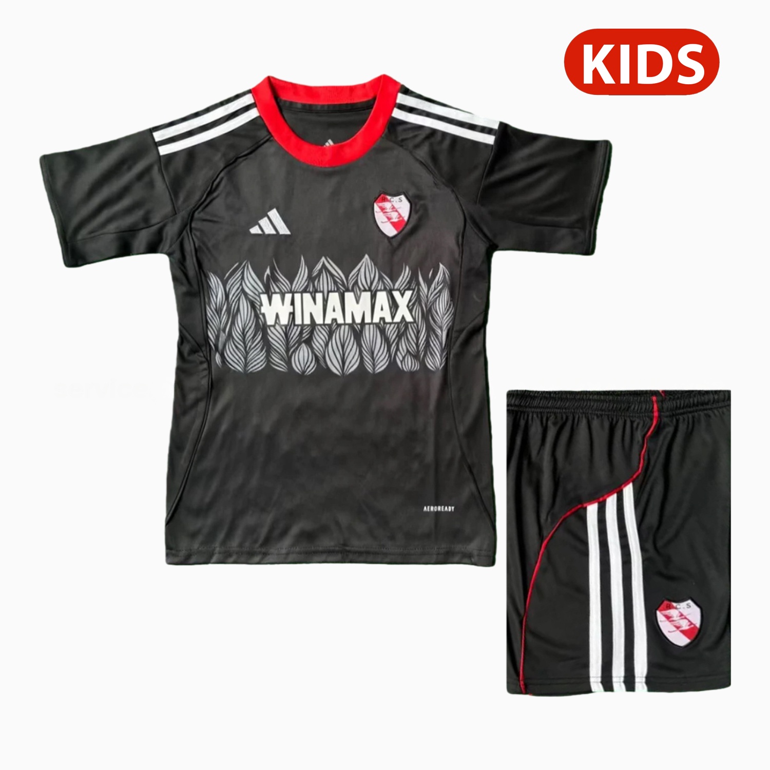Strasbourg 25-26 Third Black Kids Kit - Unitedfutballjersey