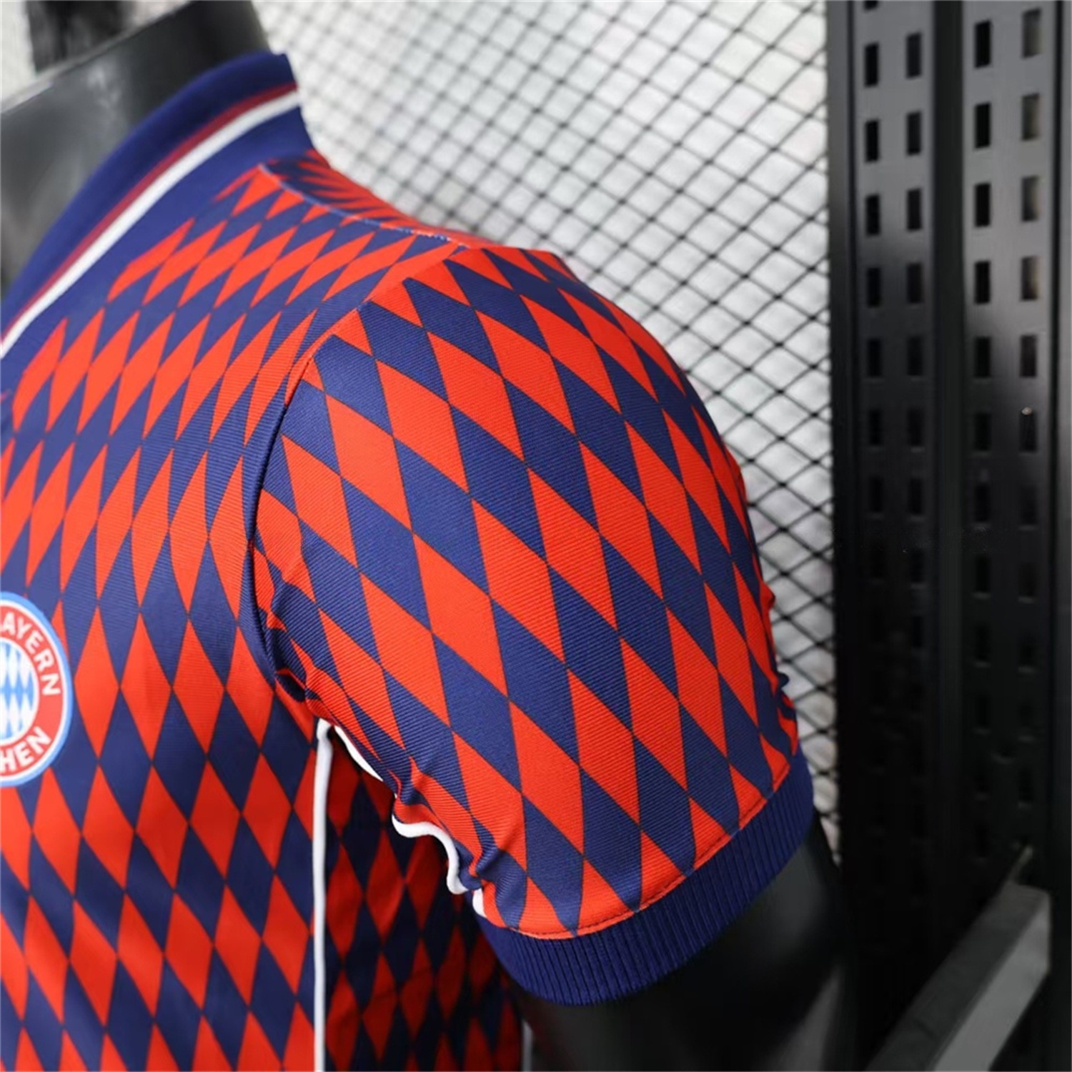 Bayern Munich 25-26 Trefoil Retro Style Red And Deep Blue Jersey - Player Version - Unitedfutballjersey