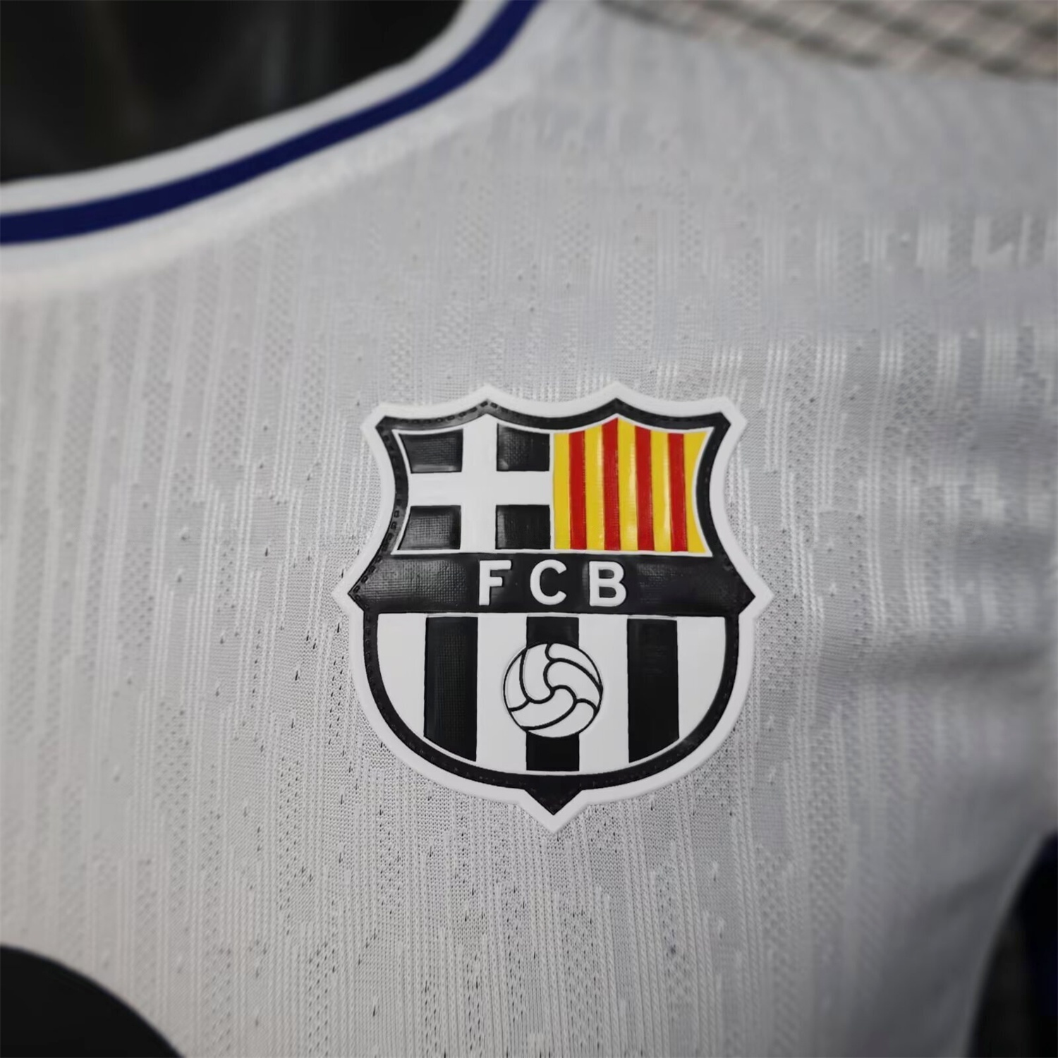 Barcelona 25-26 Red And Blue Vertical Stripes Special White Jersey - Player Version - Unitedfutballjersey