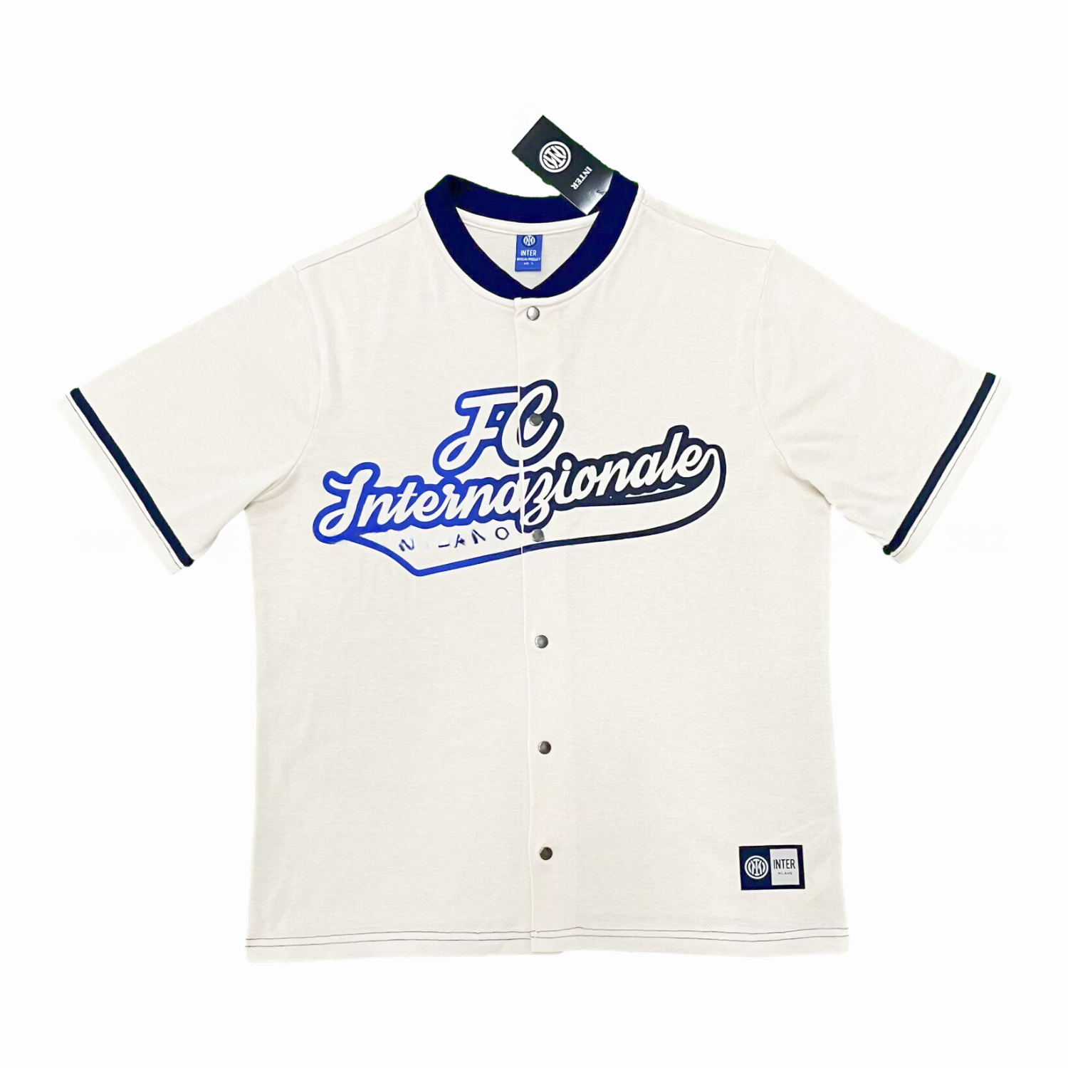 Inter Milan 25-26 White Baseball Jersey - Unitedfutballjersey