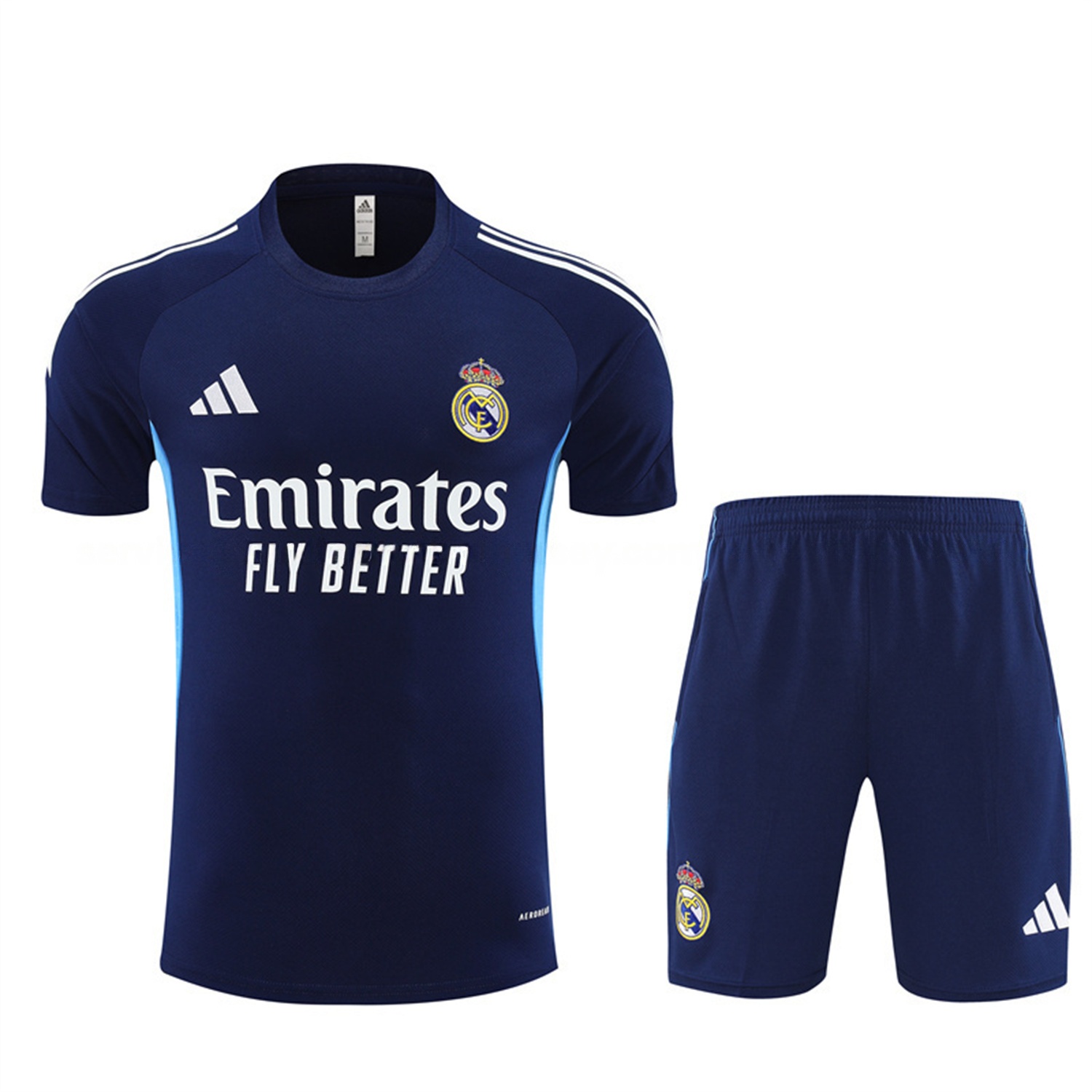 Real Madrid 25-26 Short-Sleeve Training Set - Royal Blue Top & Royal Blue Shorts - Unitedfutballjersey