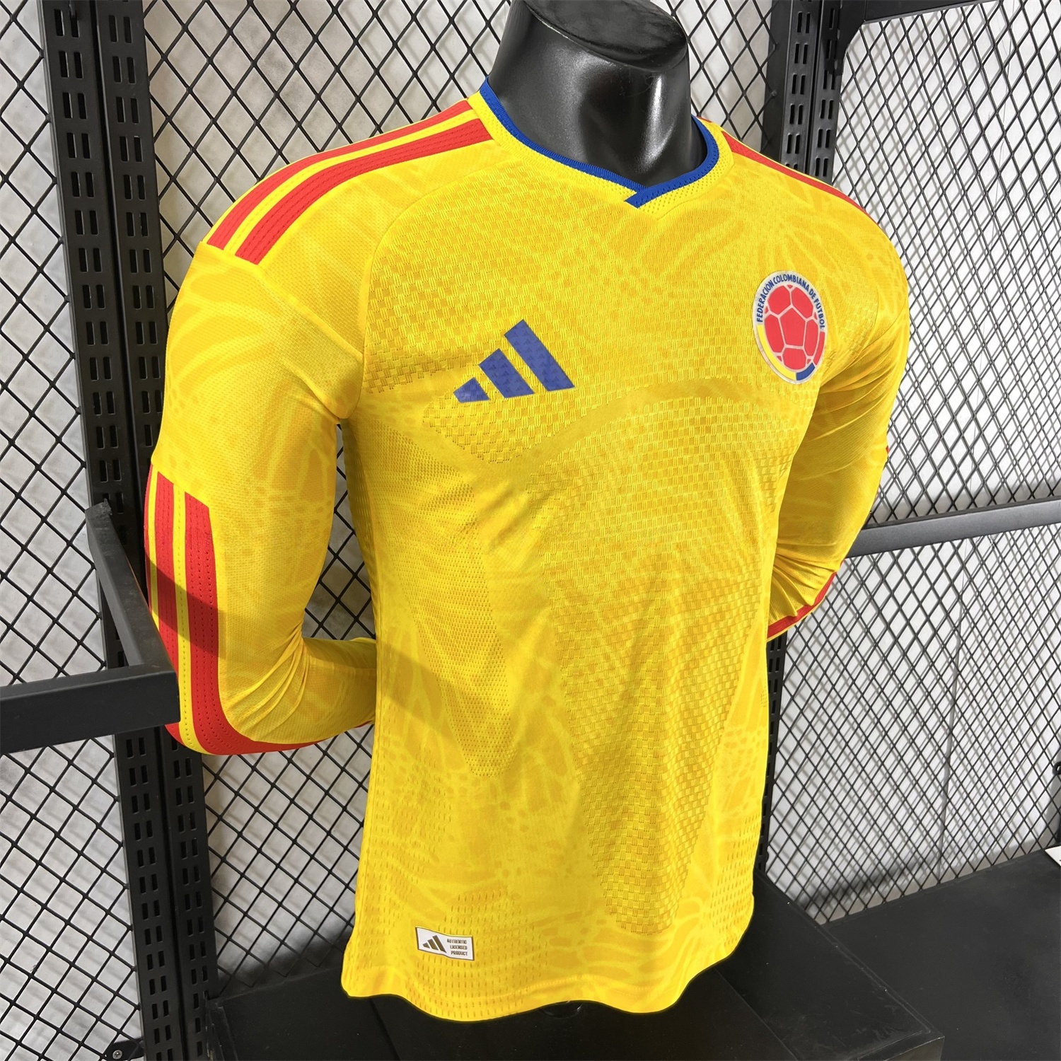 Colombia 2026 Home Long Sleeves Jersey (Leaked Version) - Player Version - Unitedfutballjersey