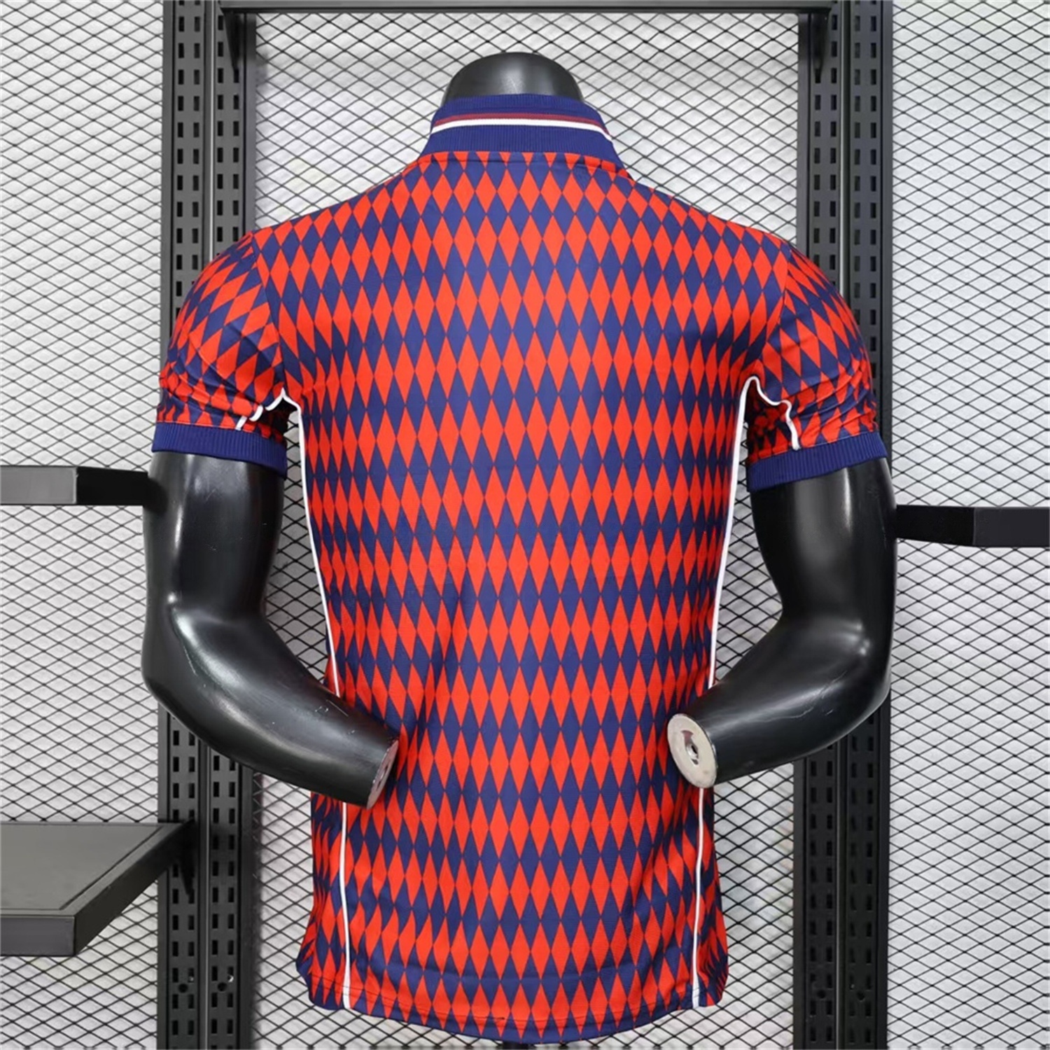 Bayern Munich 25-26 Trefoil Retro Style Red And Deep Blue Jersey - Player Version - Unitedfutballjersey