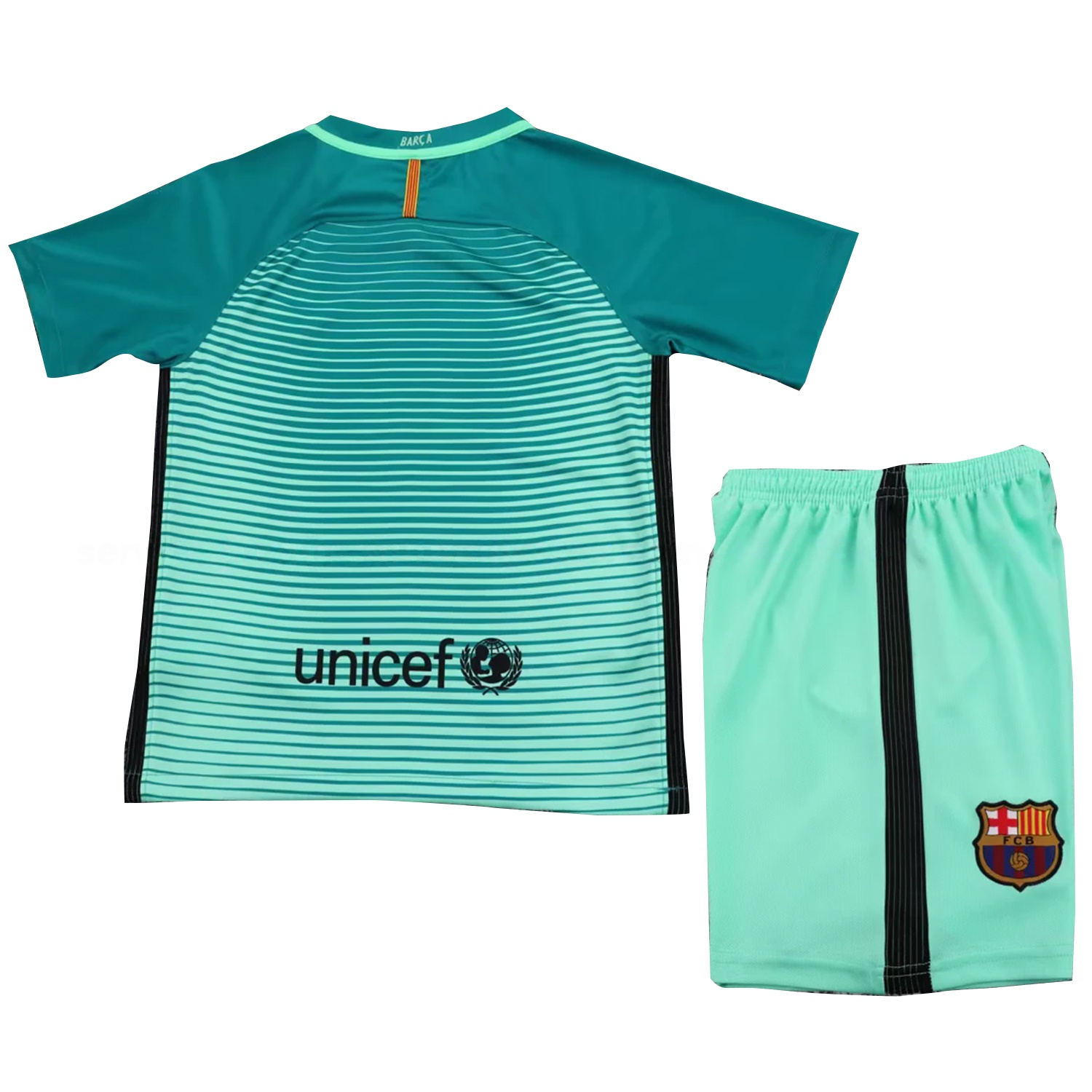 Retro Barcelona 2016-17 Third Kids Kit - Unitedfutballjersey
