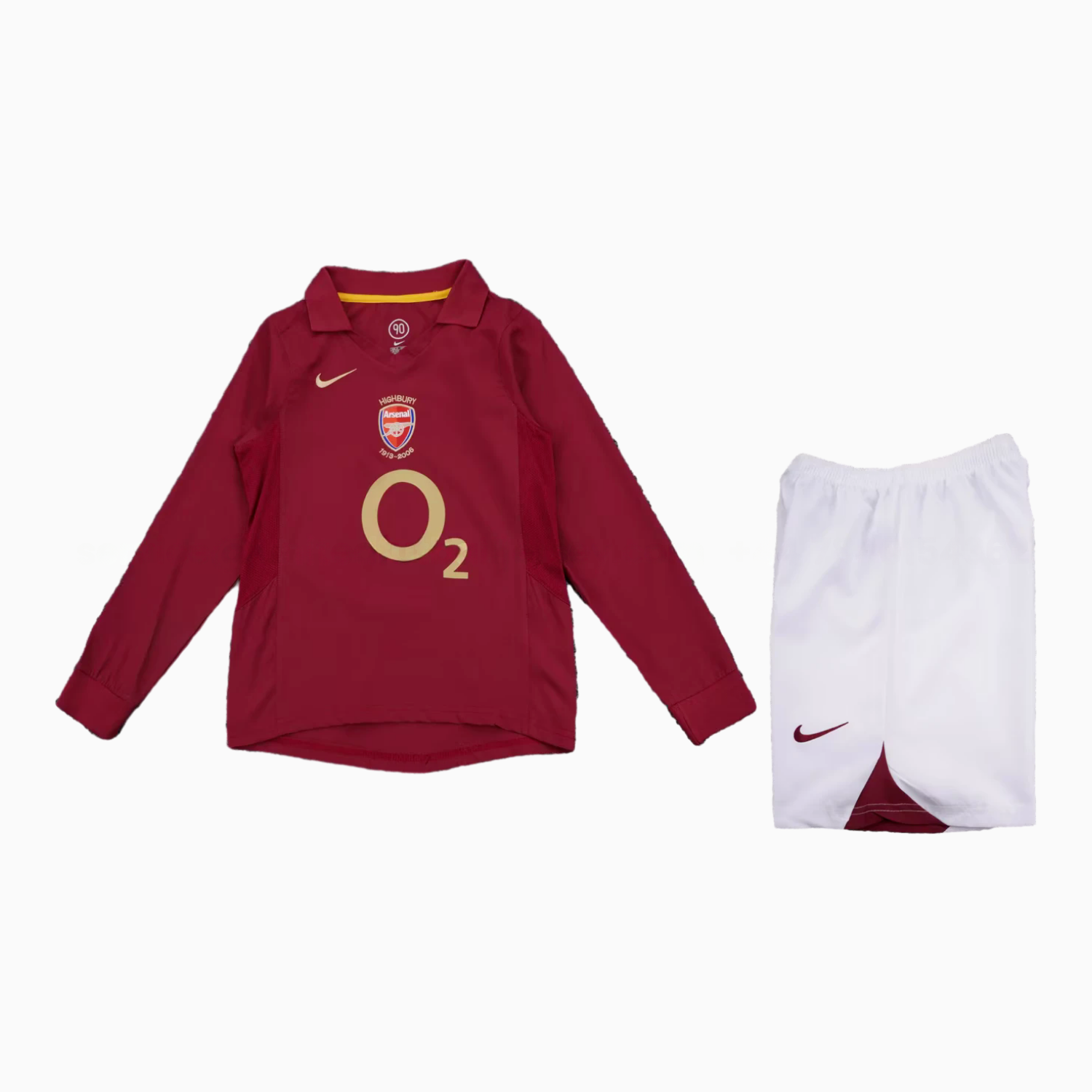 Retro Arsenal 2005-06 Home Long Sleeves Kids Kit - Unitedfutballjersey