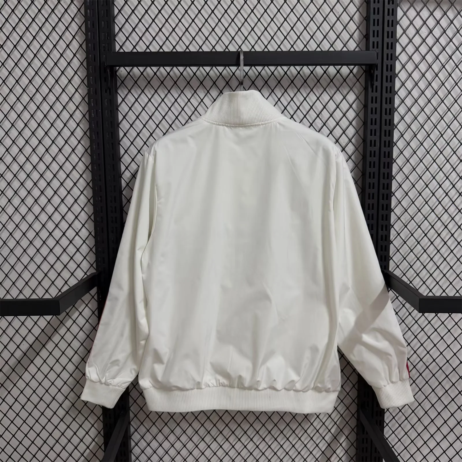 AC Milan 25-26 Windbreaker Jacket - Red Black Horizontal Stripes And White - Unitedfutballjersey