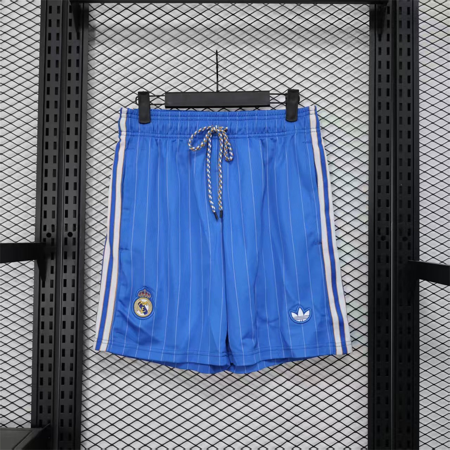 Real Madrid 25-26 Trefoil Blue Travel Shorts - Player Version - Unitedfutballjersey