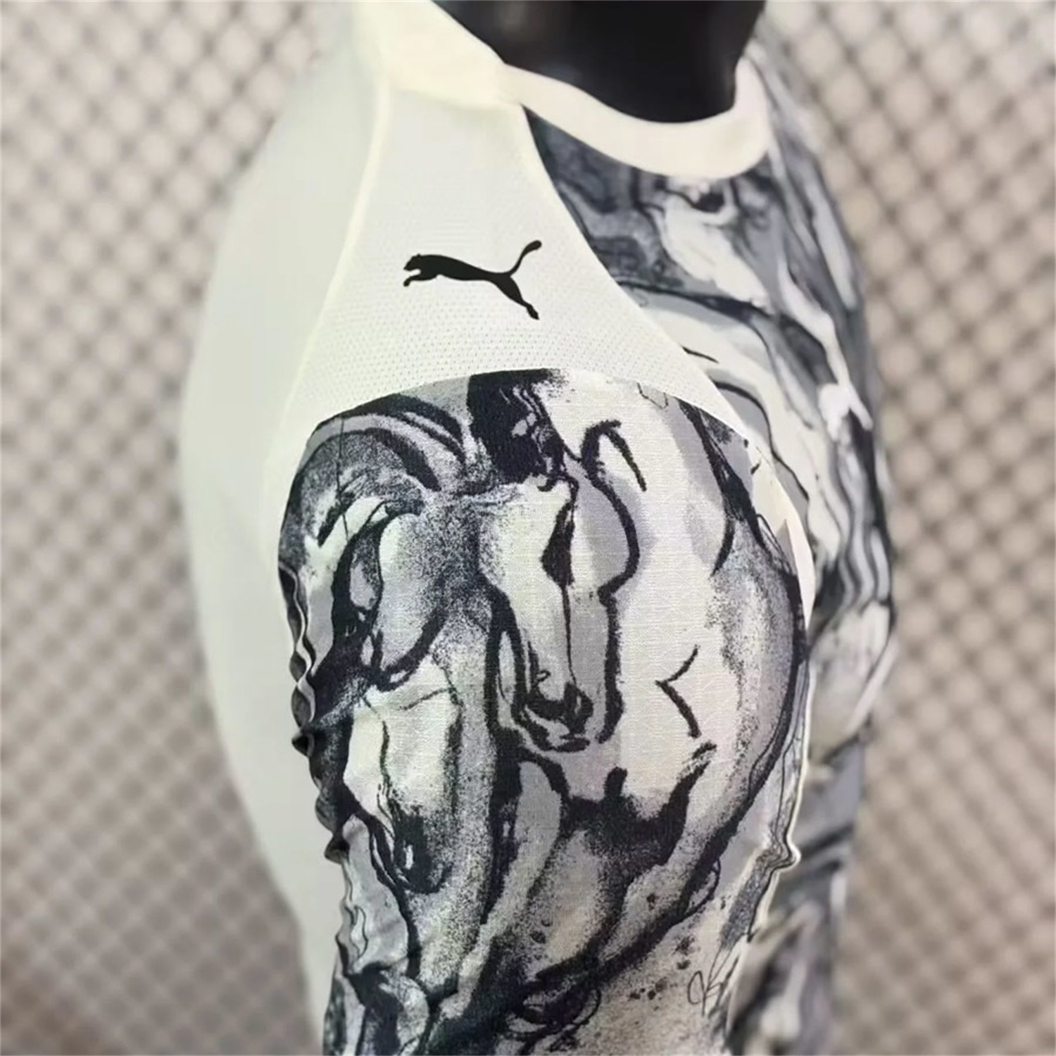 Manchester City 25-26 Year of the Horse Ink Painting Special Jersey - Player Version - Unitedfutballjersey