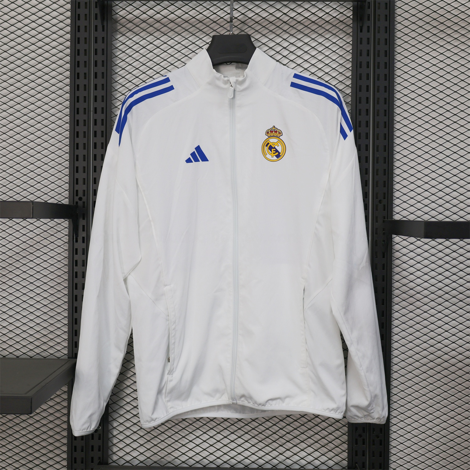 Real Madrid 25-26 White Windbreaker Jacket - Deep Green - Unitedfutballjersey