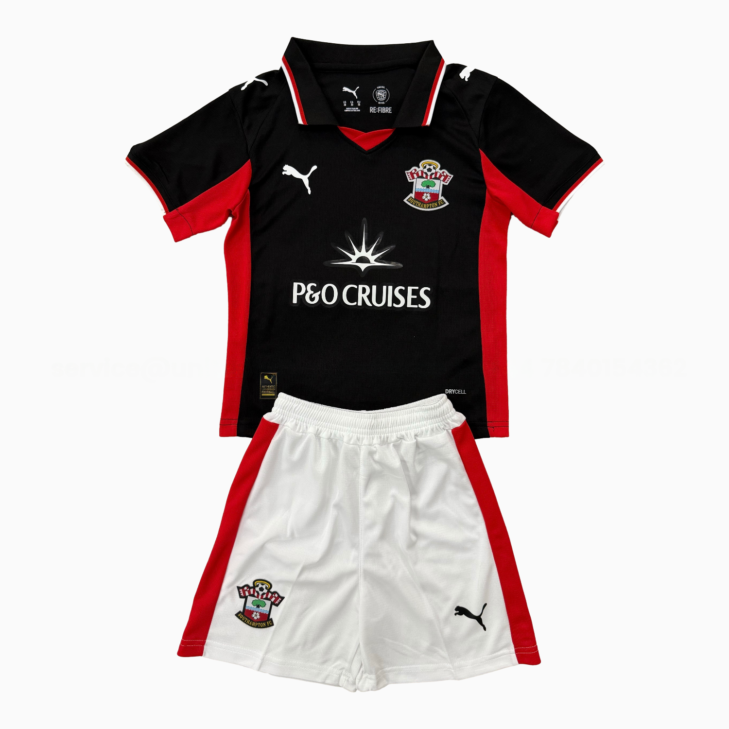 Southampton 25-26 Third Black Men's Adult Jersey Set - Fans Version - Unitedfutballjersey