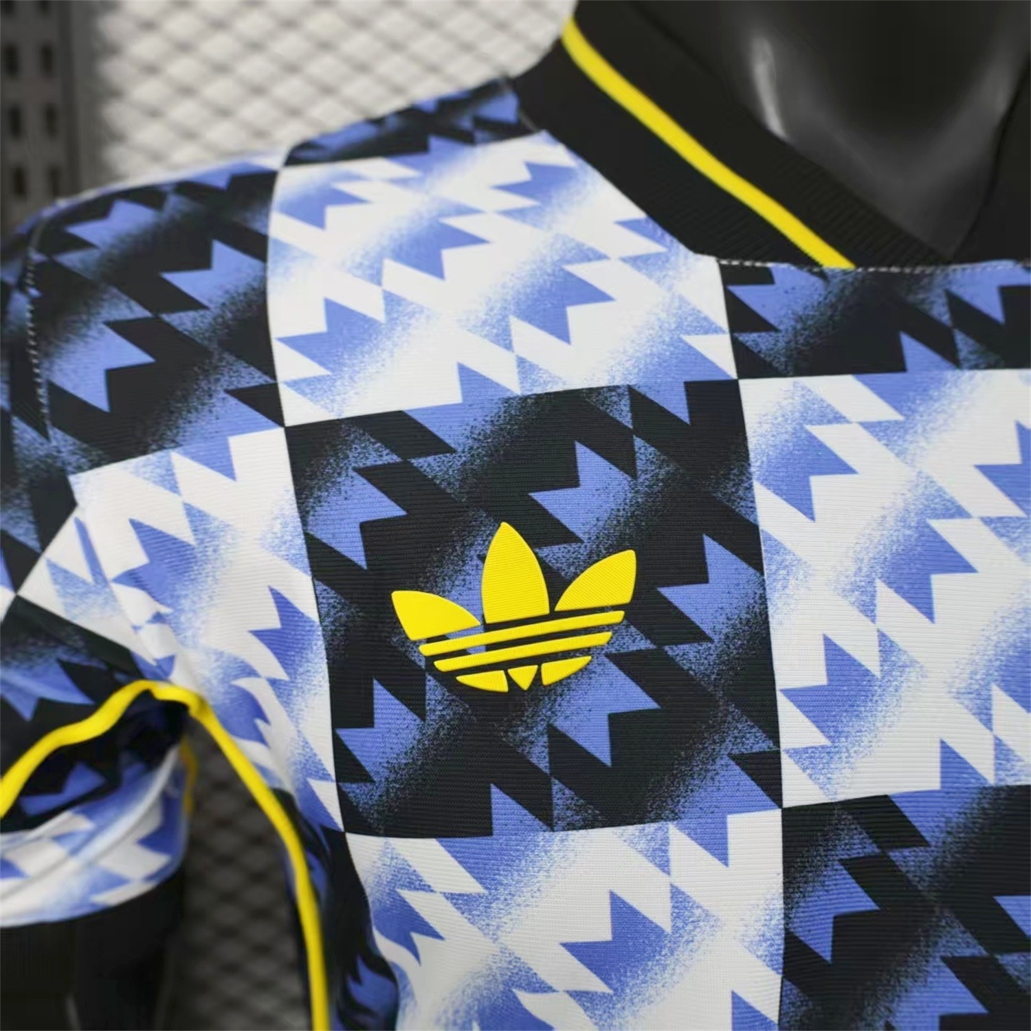 Manchester United 25-26 Blue And Black Checkerboard Special Jersey - Player Version - Unitedfutballjersey