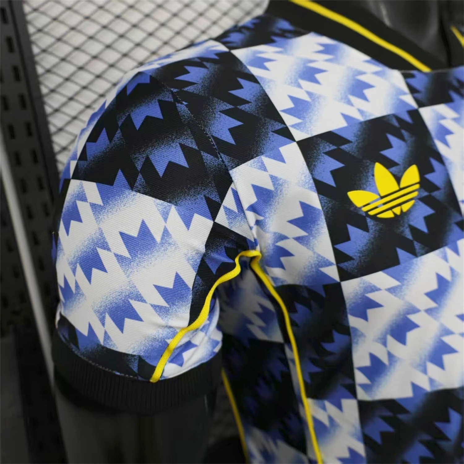 Manchester United 25-26 Blue And Black Checkerboard Special Jersey - Player Version - Unitedfutballjersey